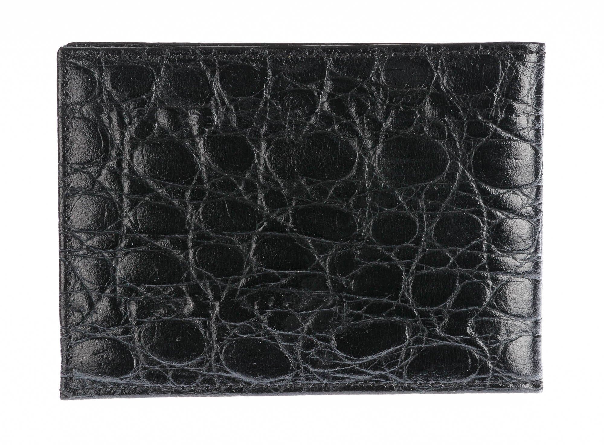 MARATEA: portafoglio uomo in pelle di COCCODRILLO, colore: NERO, Made in Italy.