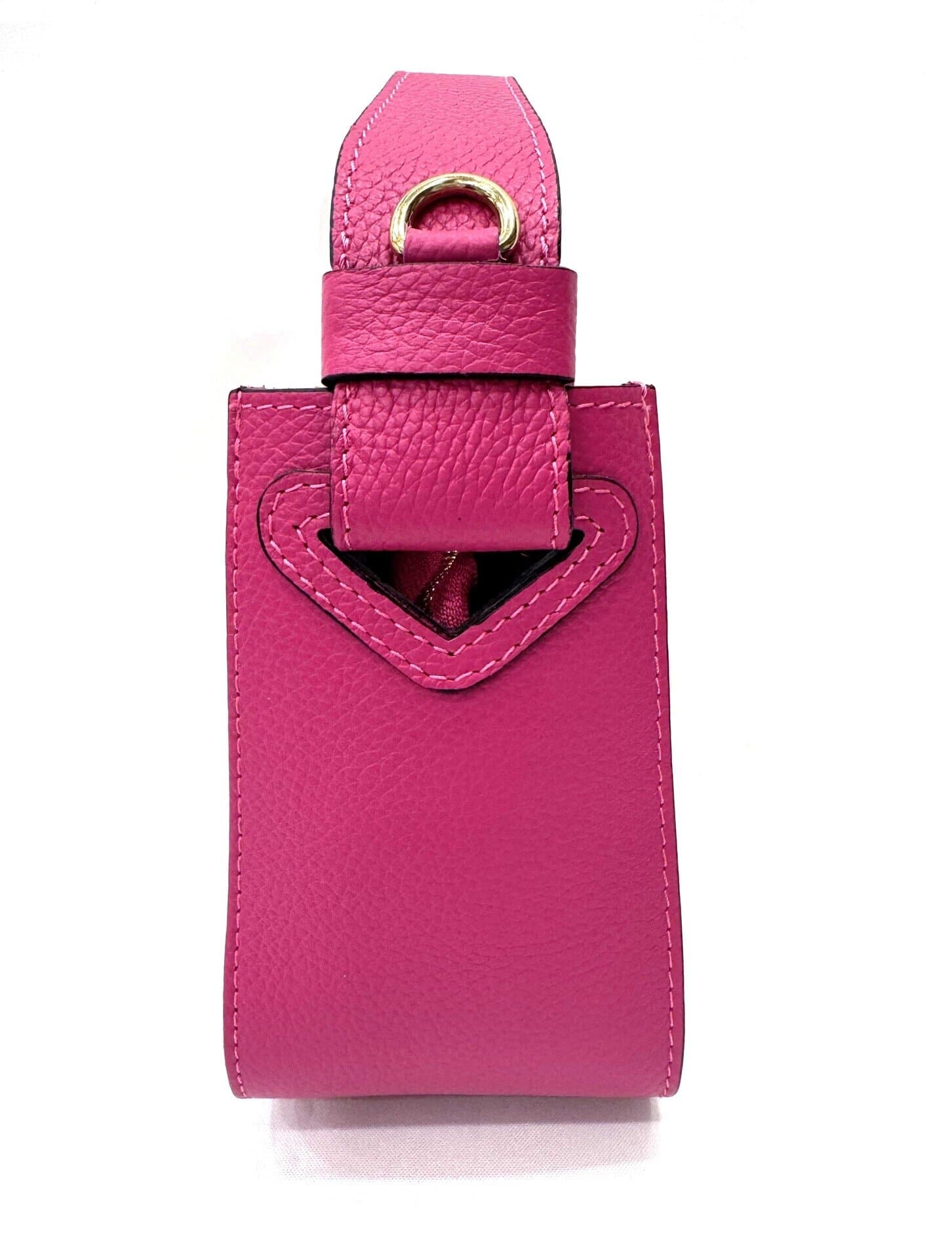 Borsa small a mano / a tracolla da donna in vera pelle / rafia ANITA, colore FUCSIA, CHIAROSCURO, Made in Italy