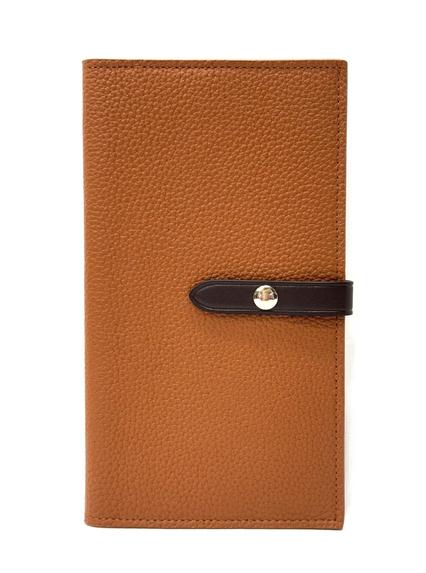 ABELIA MAXI : portafoglio donna, pelle morbida, super sottile, colore : MARRONE, Made in Italy.