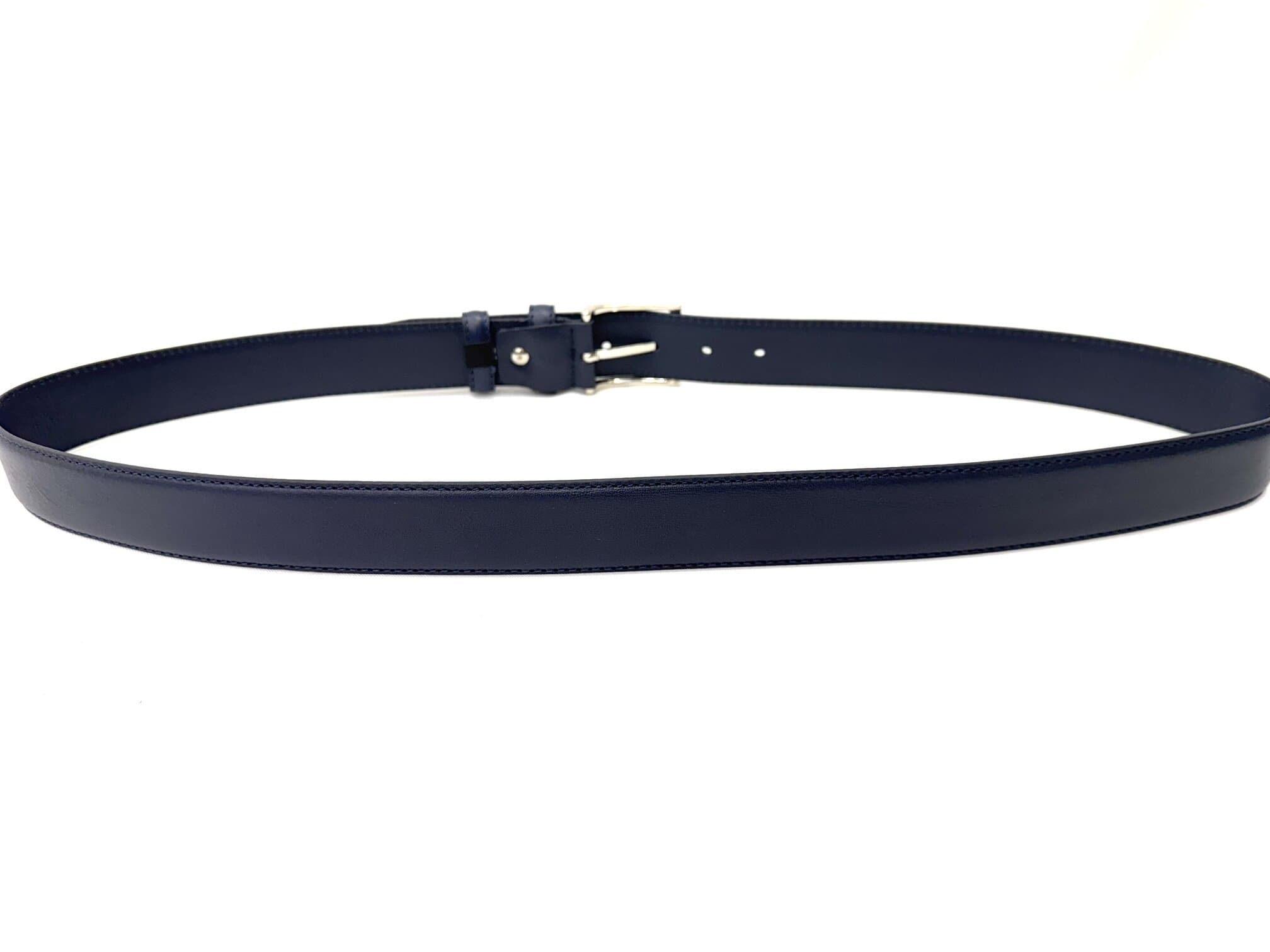 Cintura uomo in vera pelle CHIAROSCURO mod. TERMOLI colore BLU Made in Italy