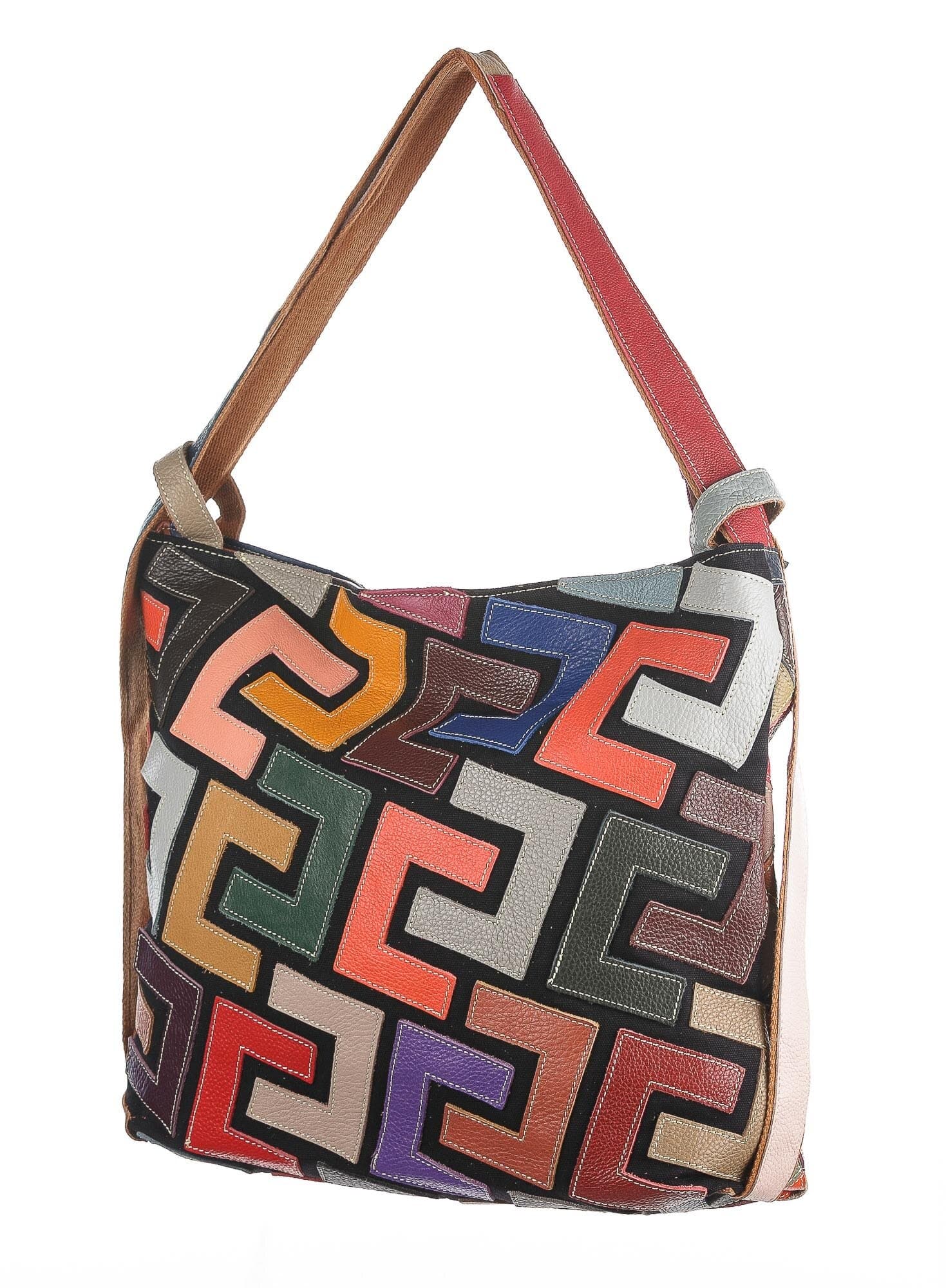Borsa zaino MIRIAM, pelle morbida, multicolor, ARIANNA DINI