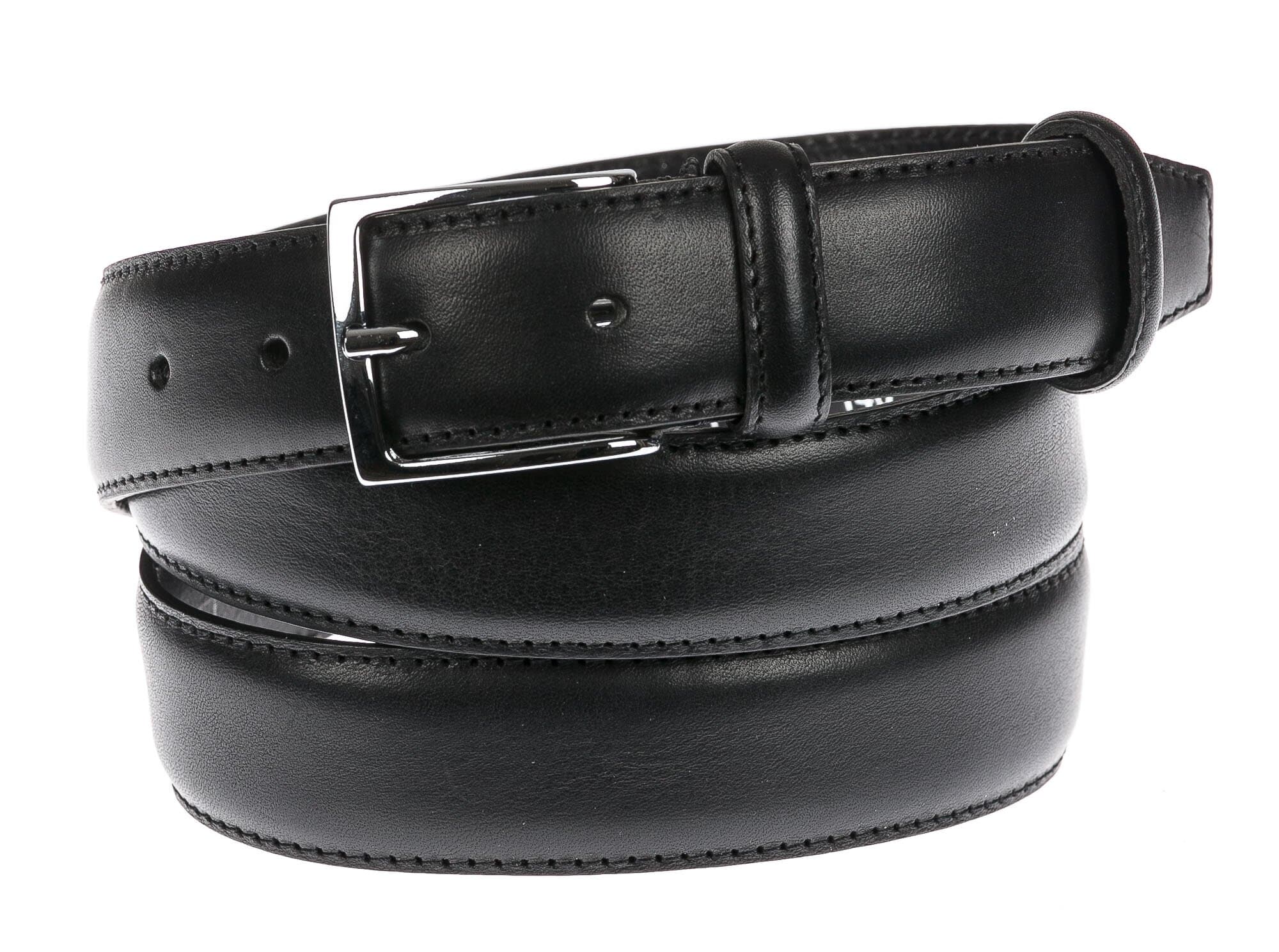 Cintura uomo in vera pelle GORIZIA EXTRA LUNGA, colore NERO, COVERI, Made in Italy