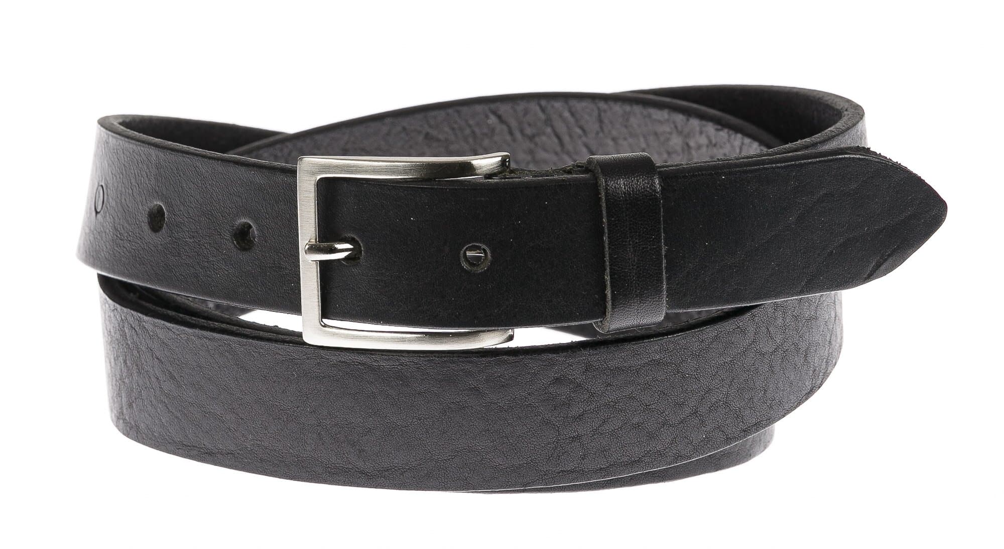 RECANATI EXTRA LUNGA: cintura uomo in cuoio, colore: NERO, CHIAROSCURO, Made in Italy