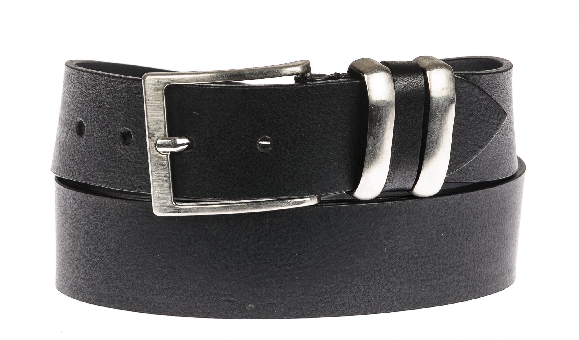 TREVISO EXTRA LUNGA: cintura uomo in cuoio, colore: NERO, CHIAROSCURO, Made in Italy