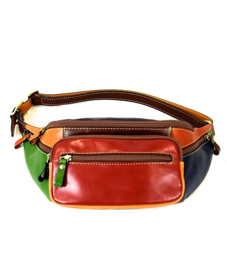 Marsupio DOMENICO in vera pelle, MULTICOLOR, SANTINI, Made in Italy