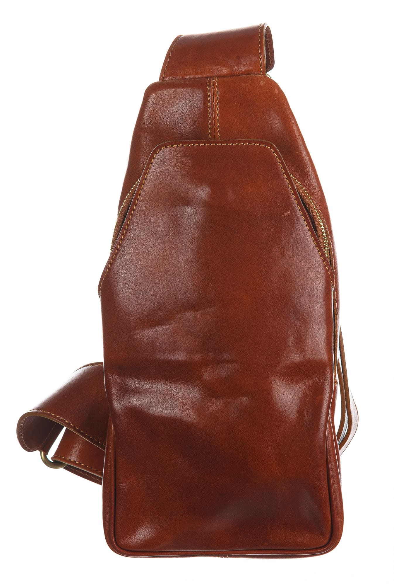 Borsa uomo in vera pelle CHIAROSCURO mod. BORIS, colore MIELE, Made in Italy
