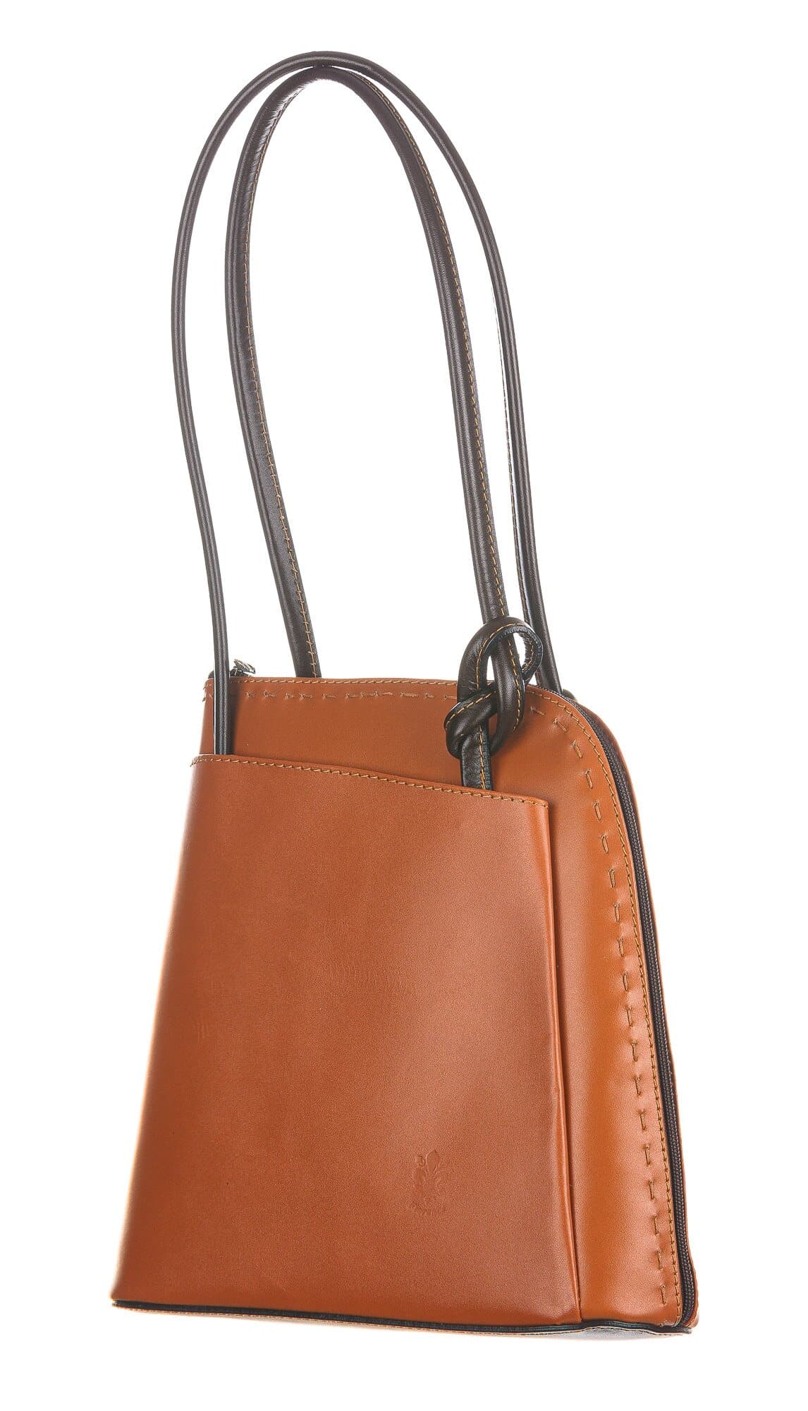 Borsa zaino donna in vera pelle mod. MONTE CIMONE colore MIELE, CHIAROSCURO, Made in Italy