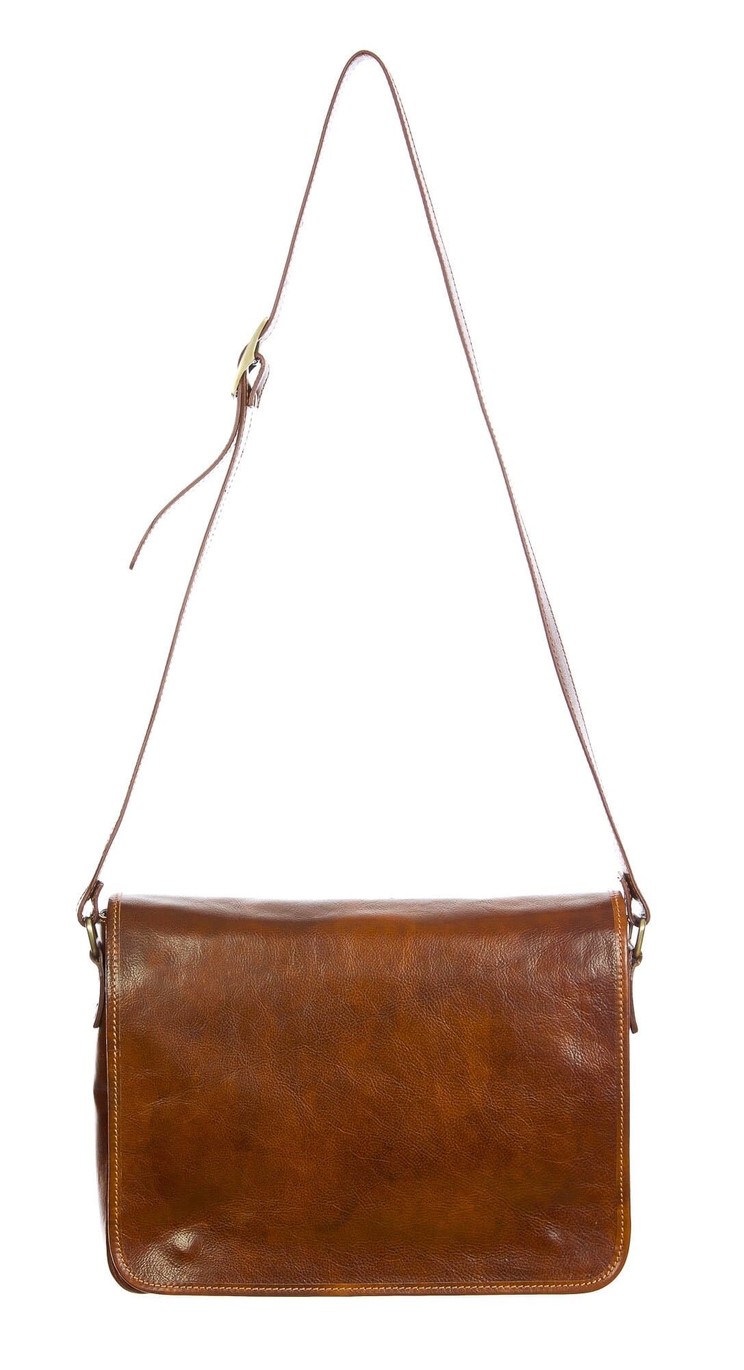 MATTIA MEDIUM: мужская сумка messenger из натуральной кожи, цвет : коричневый, CHIAROSCURO, производство Италия