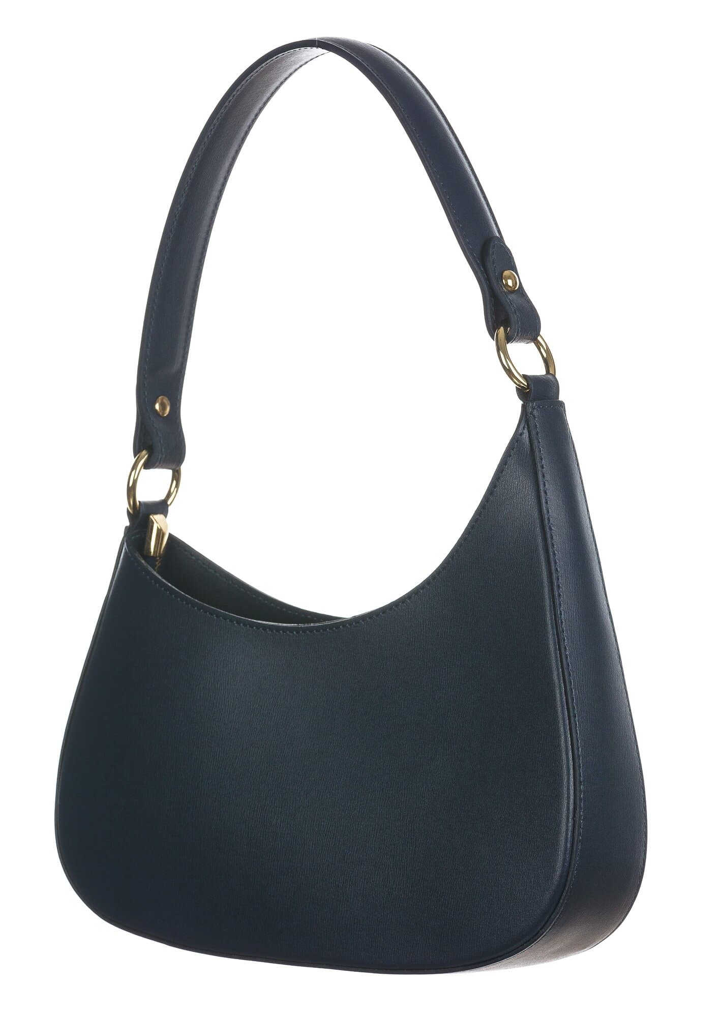 Borsa in vera pelle saffiano, modello ALISEA, colore BLU, CHIAROSCURO, Made in Italy