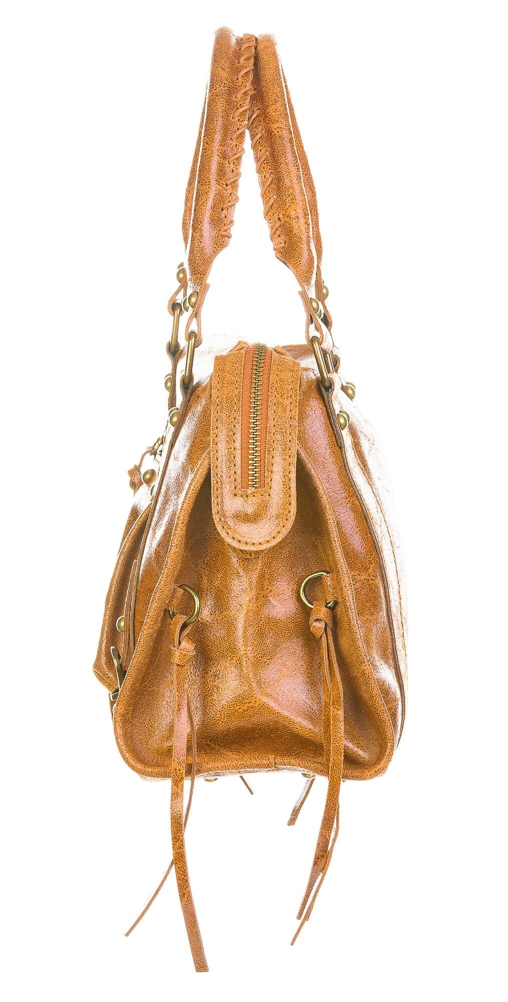Borsa a tracolla da donna in vera pelle BELINDA MAXI, colore MIELE, CHIAROSCURO, Made in Italy