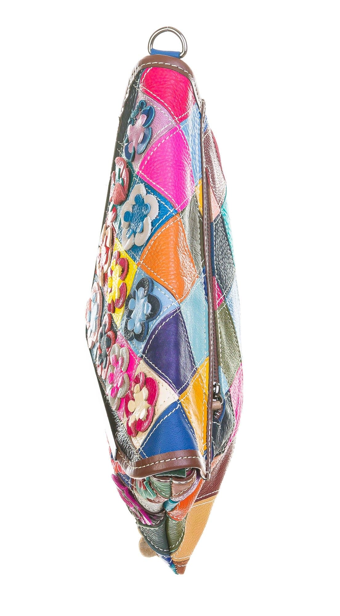 Borsa donna in vera pelle ARIANNA DINI mod. FRIDA, MULTICOLORE - FIORI