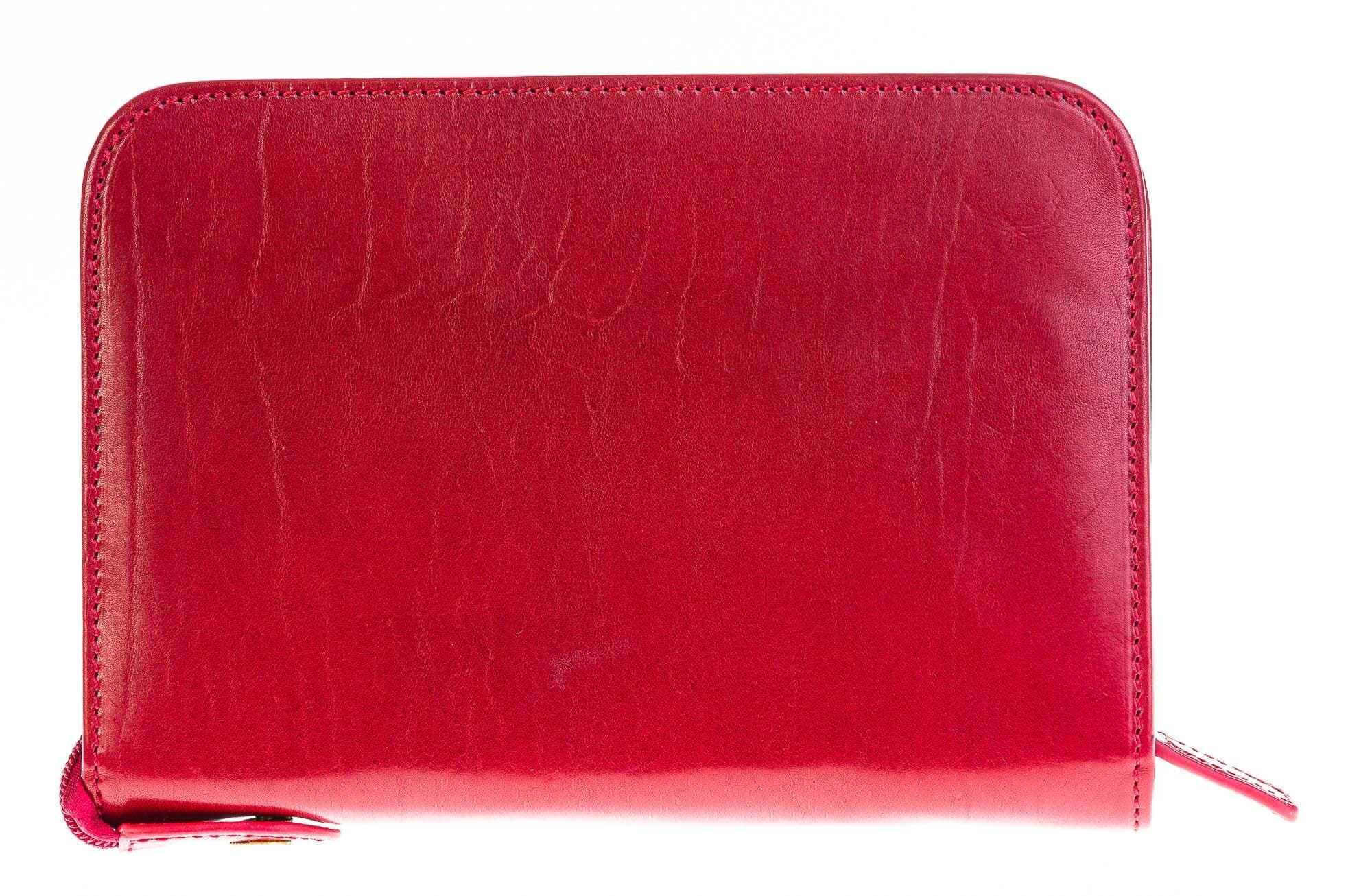 Agenda in vera pelle ATRANI, colore ROSSO, CHIAROSCURO, Made in Italy