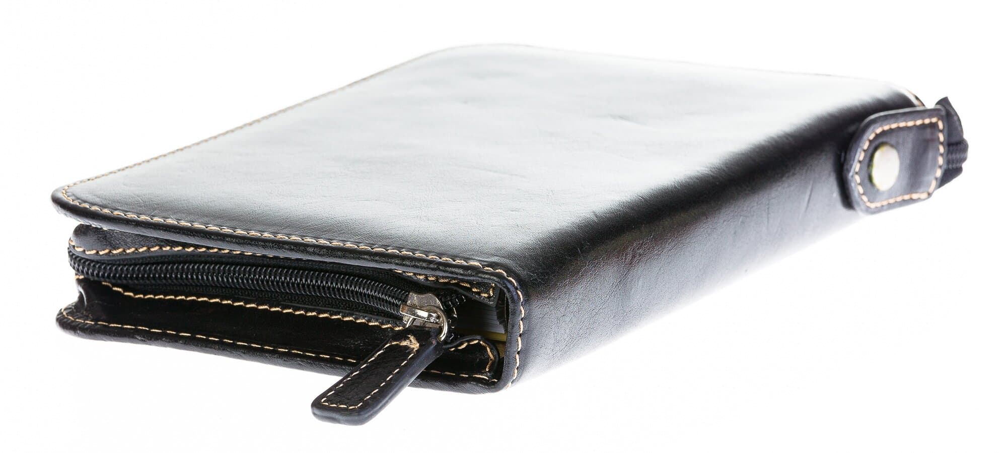 Agenda in vera pelle ATRANI, colore NERO, CHIAROSCURO, Made in Italy