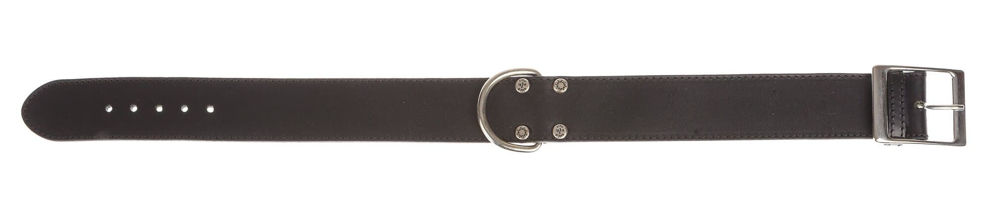Collare per cani TOBIA in vera pelle, colore NERO, CHIAROSCURO, Made in Italy