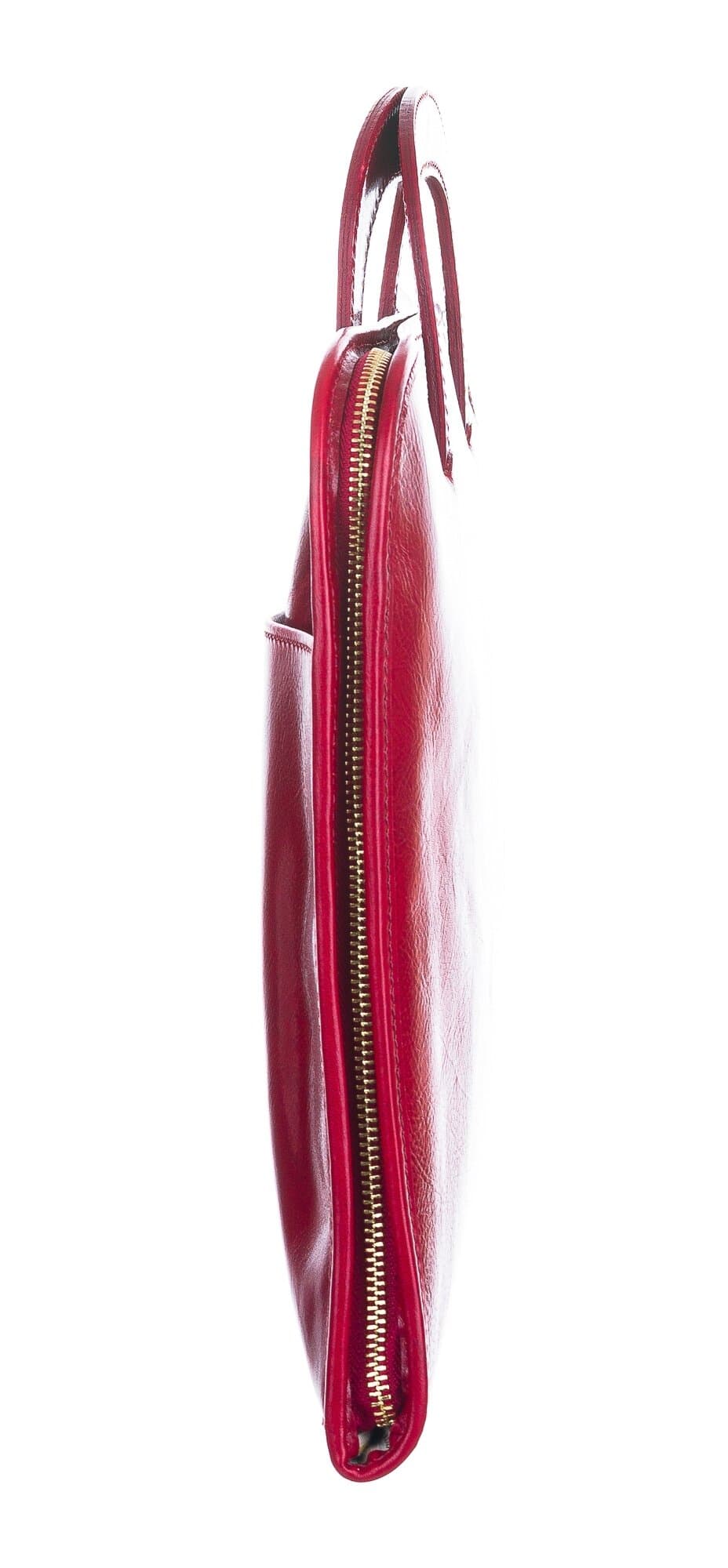 Cartella ufficio / lavoro in vera pelle CHIAROSCURO mod. ATTILIO, colore ROSSO, Made in Italy.