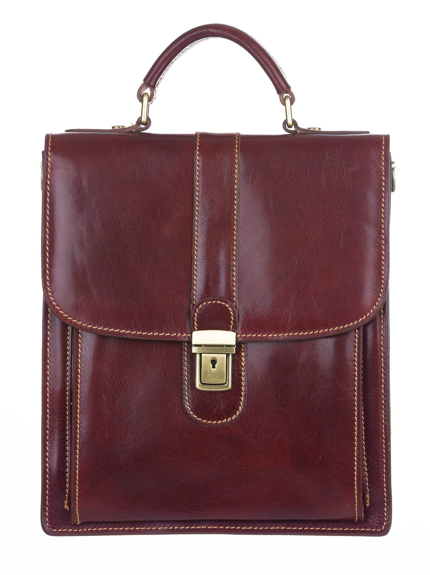 Borsa a mano da uomo in vera pelle ALDO, colore TMARRONE, CHIAROSCURO, Made in Italy