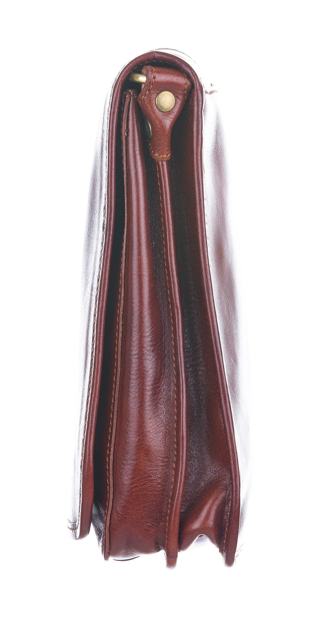 Borsa uomo in vera pelle CHIAROSCURO mod. DANIO big colore MARRONE Made in Italy