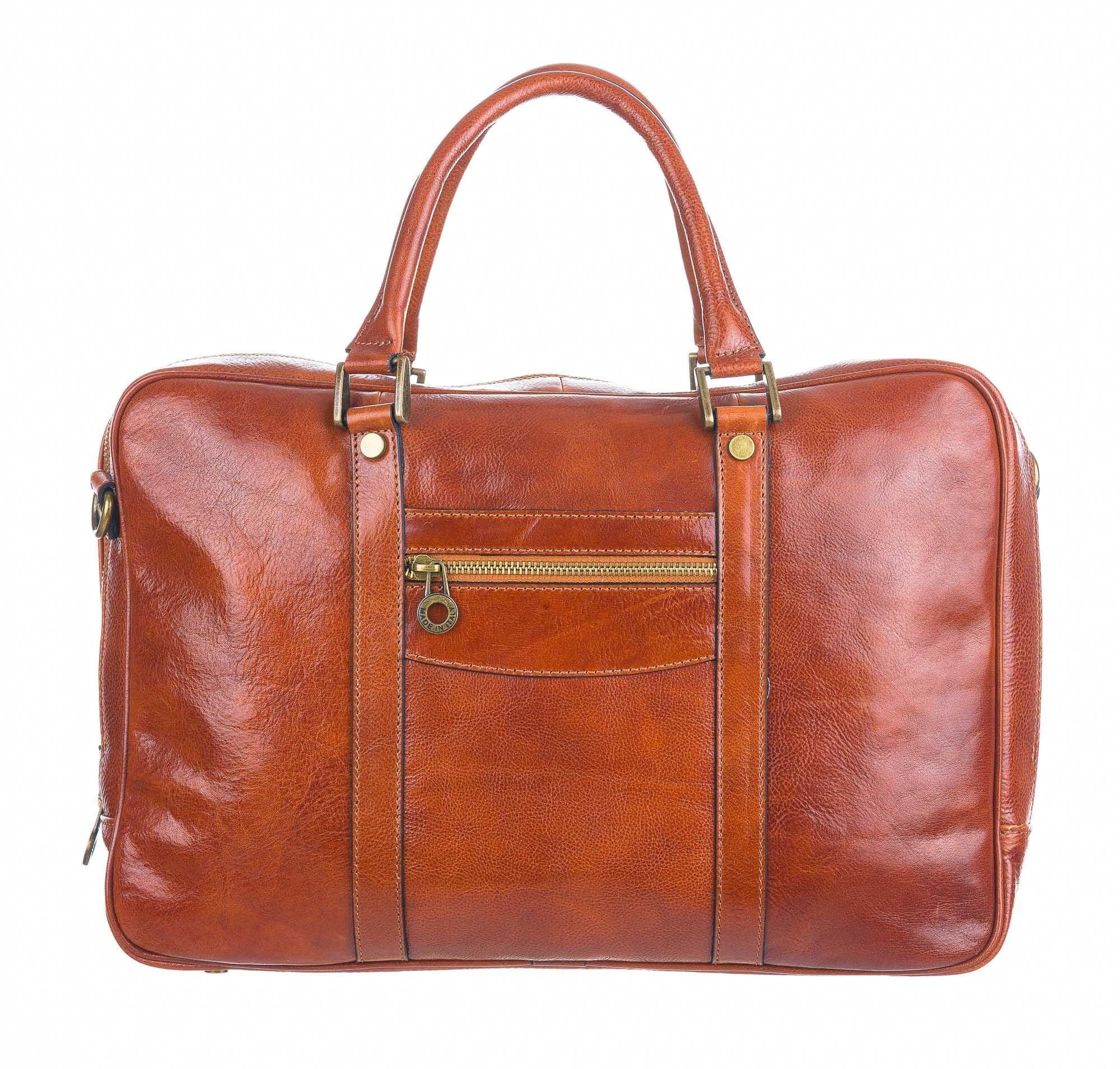 MURES : cartella ufficio / borsa lavoro, uomo - donna, in cuoio, colore: MIELE, Made in Italy.