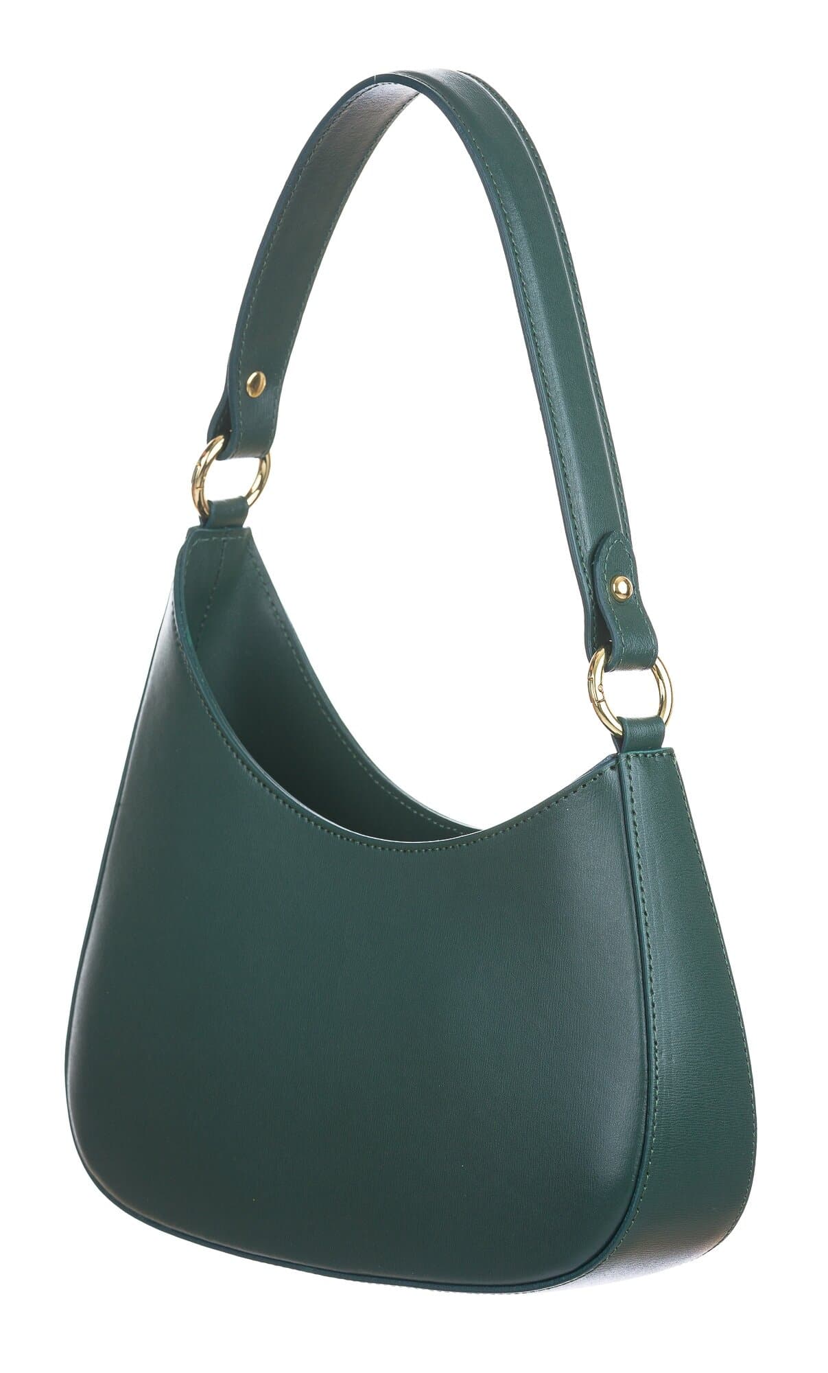 Borsa in vera pelle saffiano, modello ALISEA, colore VERDE, CHIAROSCURO, Made in Italy