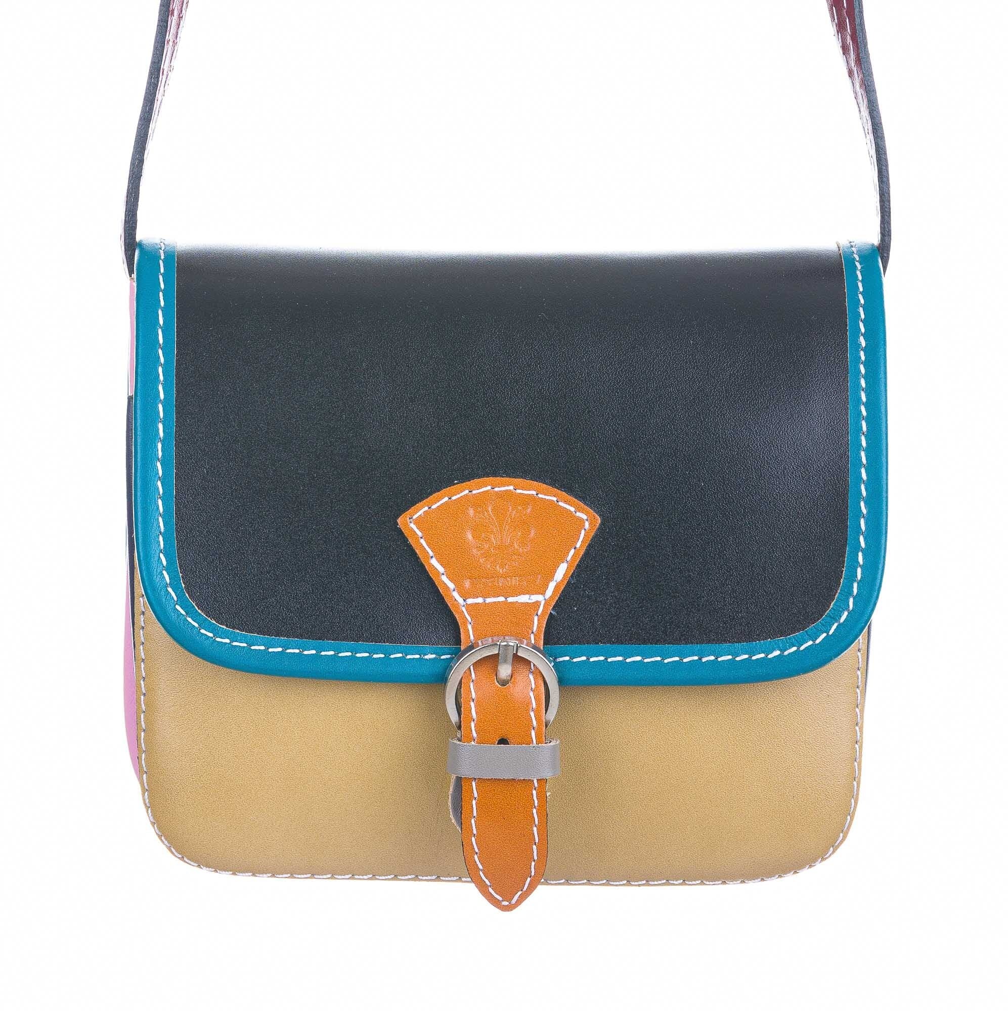 Borsa donna in vera pelle CHIAROSCURO mod. RAMONA colore MULTICOLORE RANDOM, Made in Italy - I40
