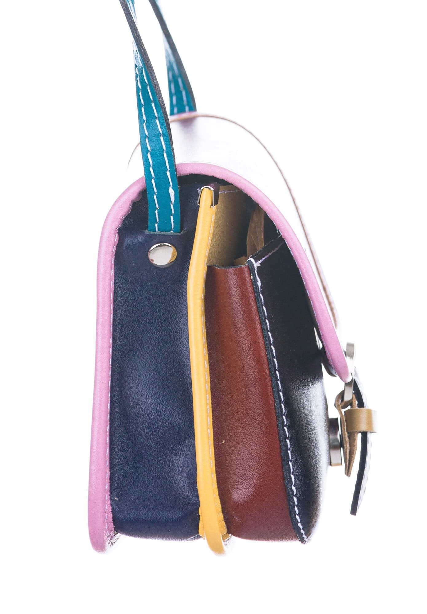 Borsa donna in vera pelle CHIAROSCURO mod. RAMONA colore MULTICOLORE RANDOM, Made in Italy - I42