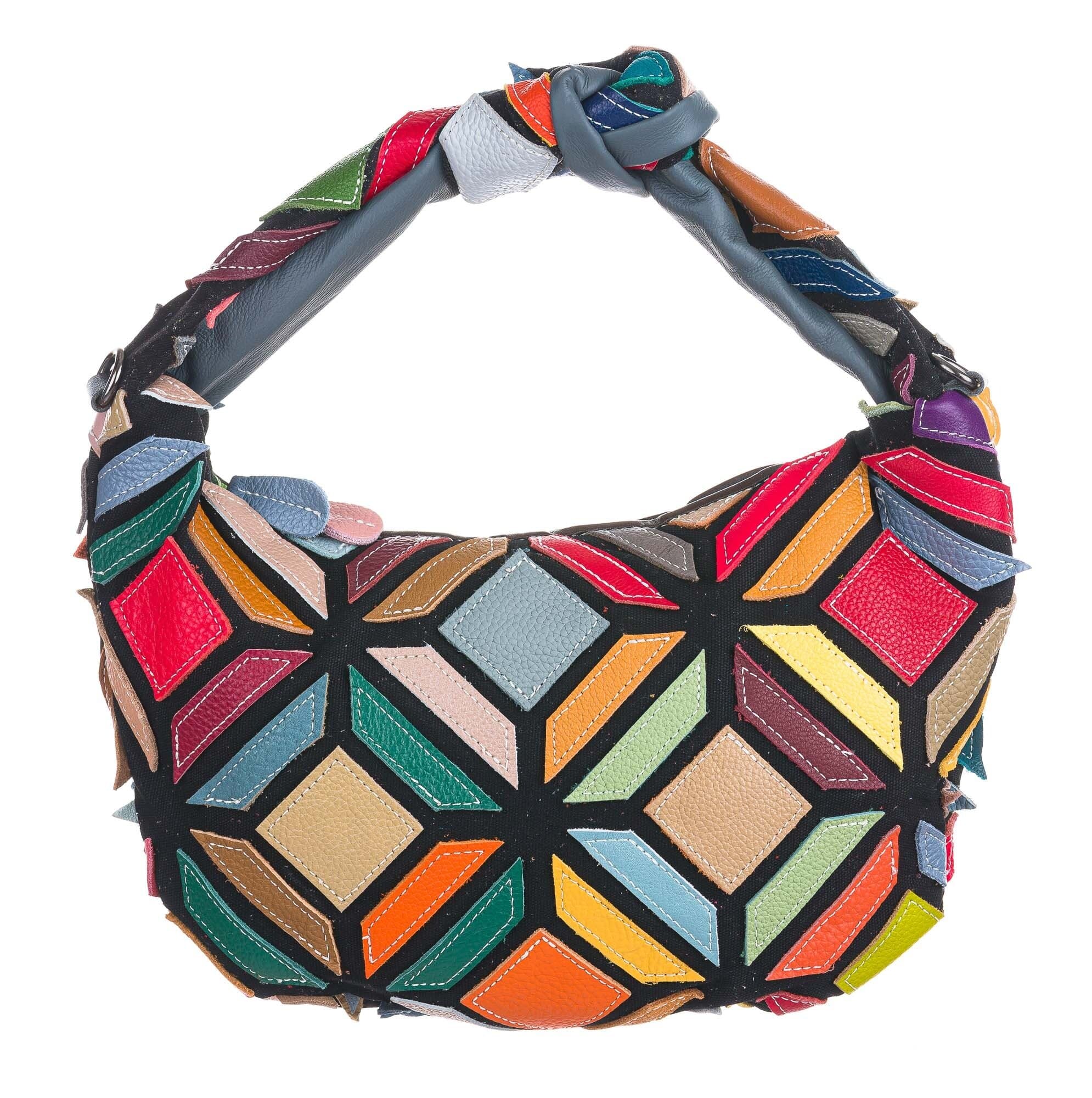 Borsa donna in vera pelle ARIANNA DINI mod. MELANIA, MULTICOLORE random