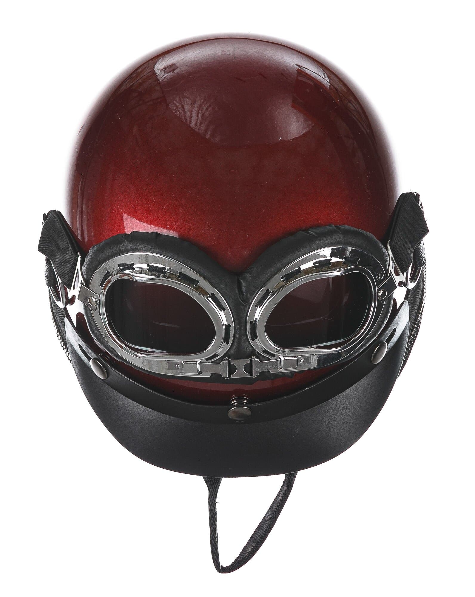 Eros backpack and bag helmet with shoulder strap, Cosplay Steampunk Style, in eco-leather, red color, ARIANNA DINI DESIGN