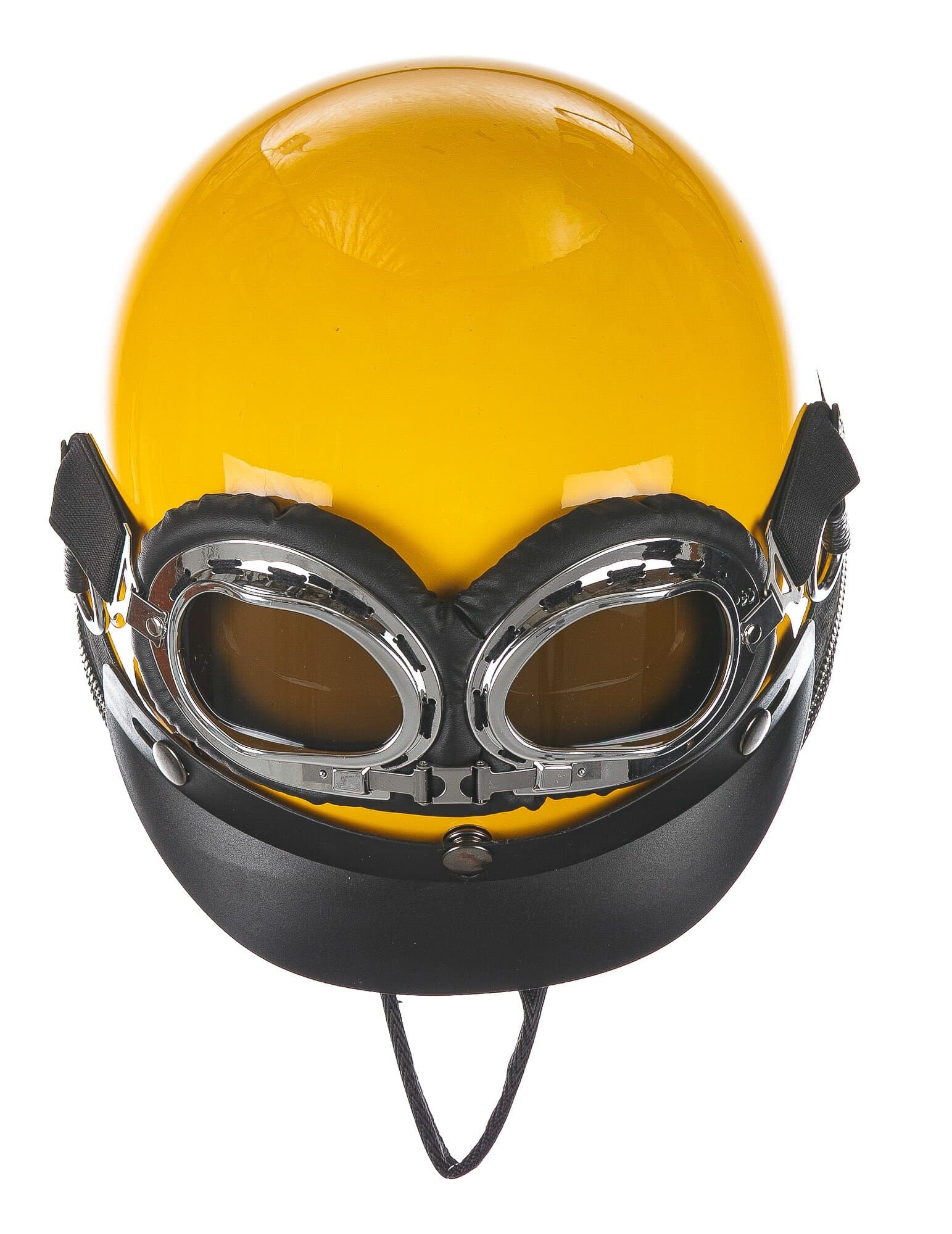 Eros backpack and bag helmet with shoulder strap, Cosplay Steampunk Style, in eco-leather, yellow color, ARIANNA DINI DESIGN