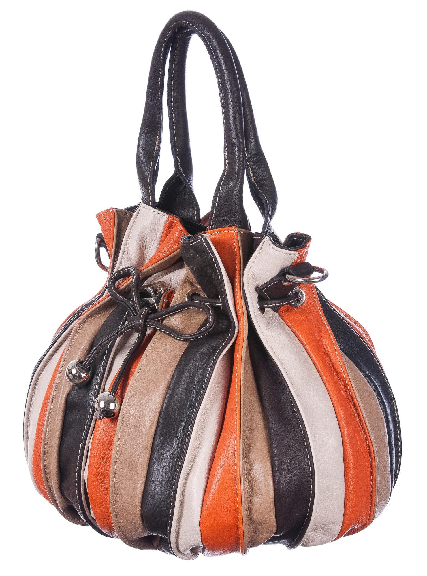 Borsa donna in vera pelle CHIAROSCURO mod. SABRINA colore MULTICOLORE Made in Italy