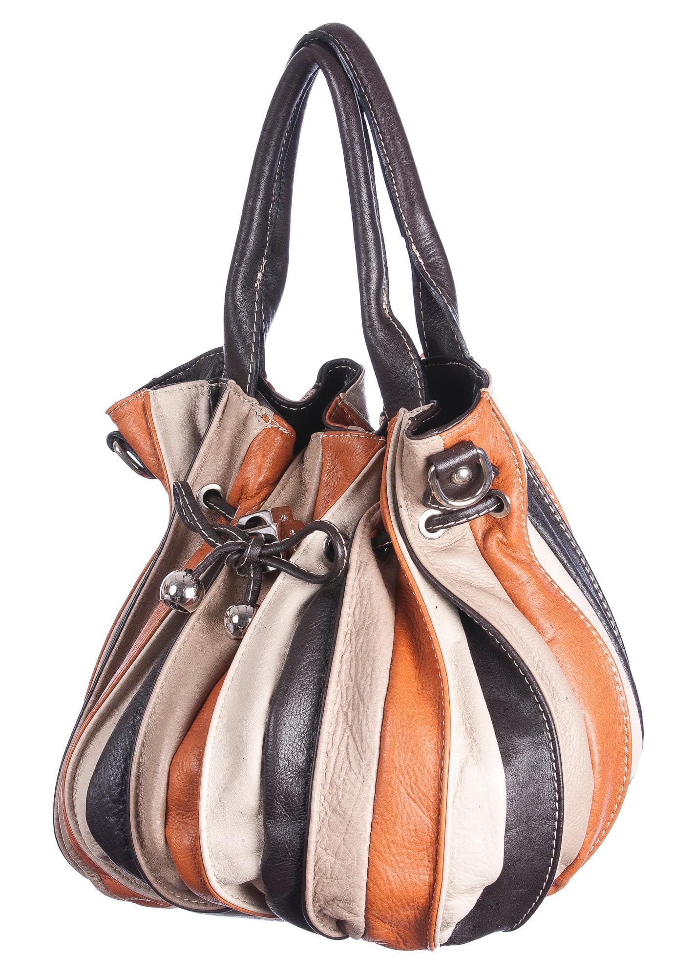 Borsa donna in vera pelle CHIAROSCURO mod. SABRINA colore MULTICOLORE Made in Italy