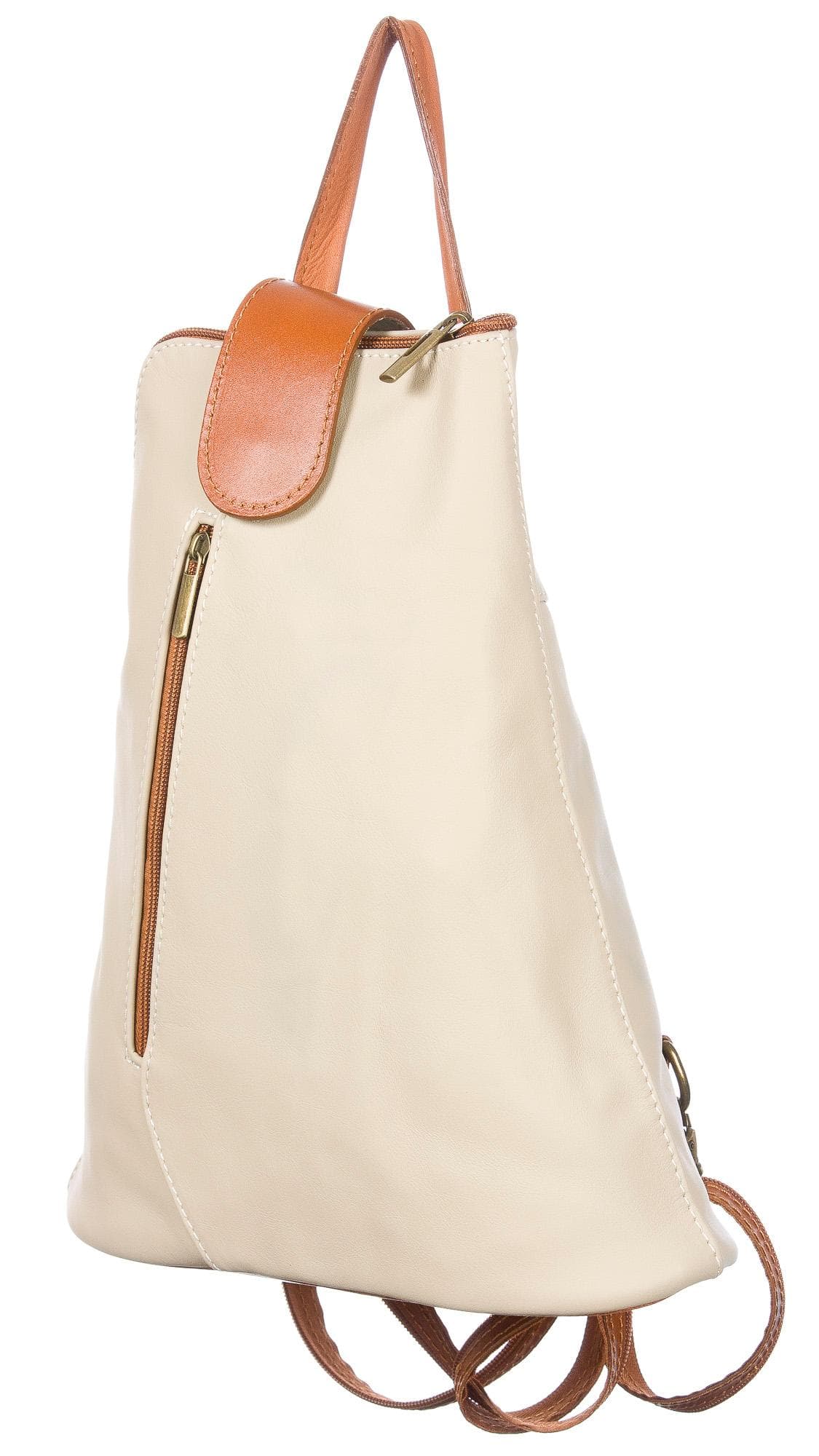 Borsa donna in vera pelle CHIARO SCURO mod. MONTE ETNA
