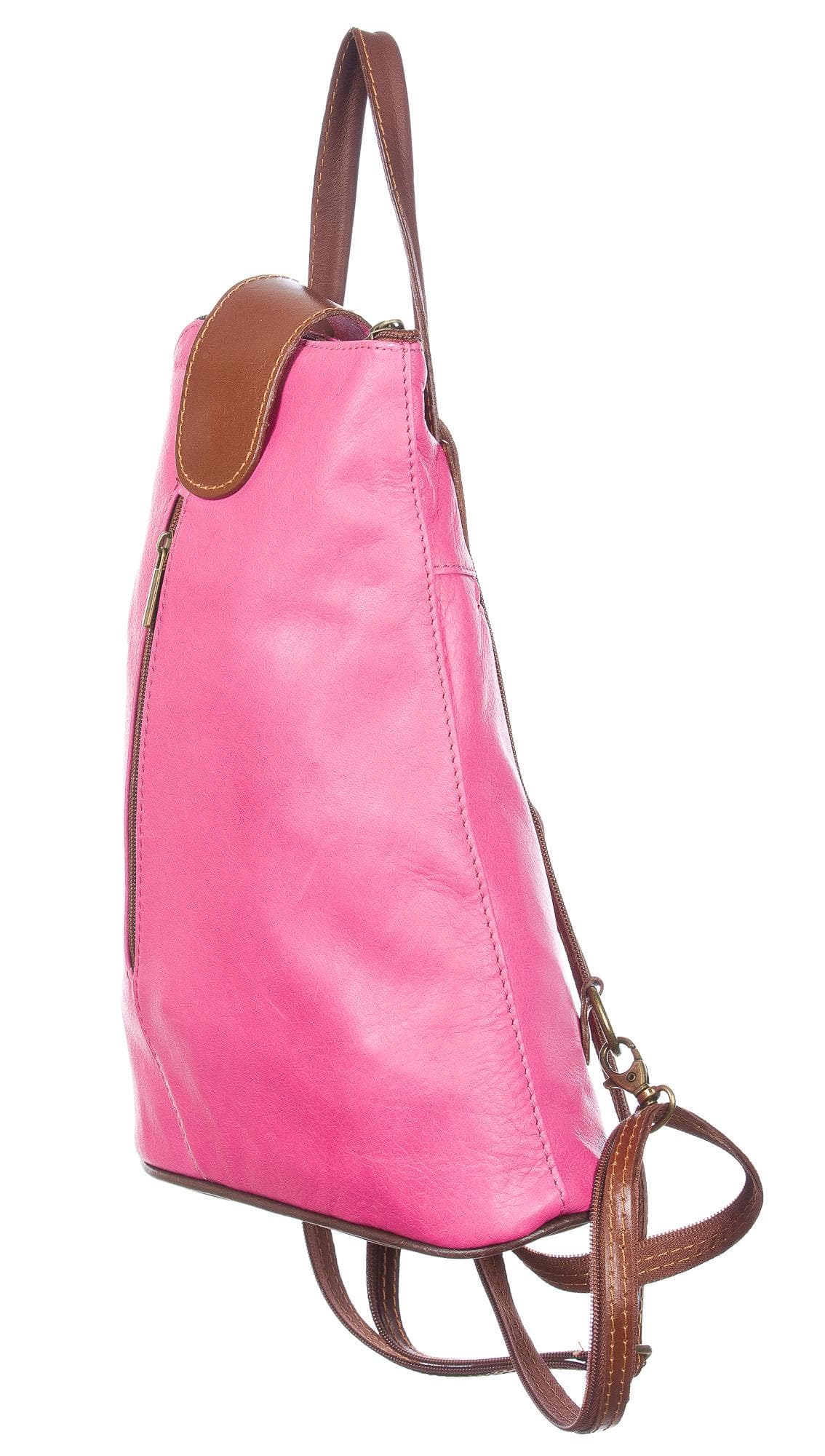 Borsa donna in vera pelle CHIARO SCURO mod. MONTE ETNA