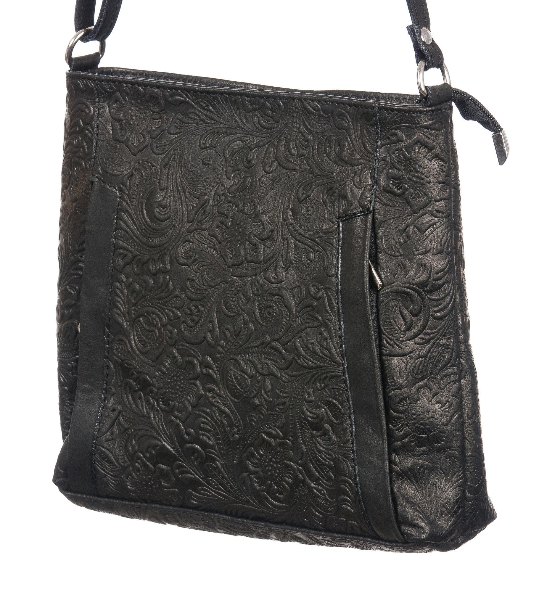 Borsa donna in vera pelle CHIARO SCURO mod. MONY colore NERO Made in Italy