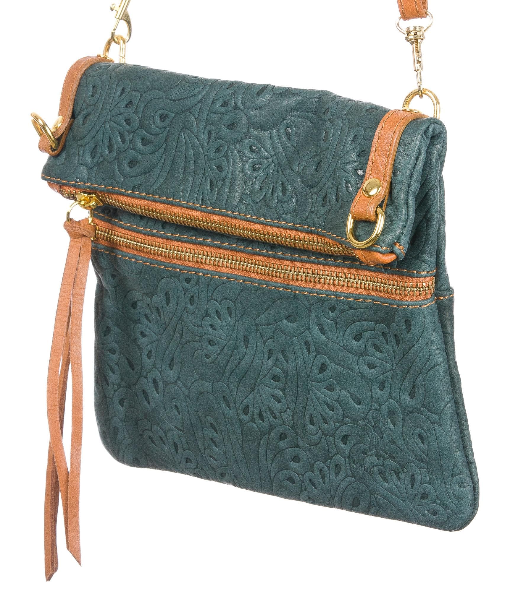 Borsa donna in vera pelle CHIARO SCURO mod. SAMANTHA colore BLU Made in Italy (Borsa)