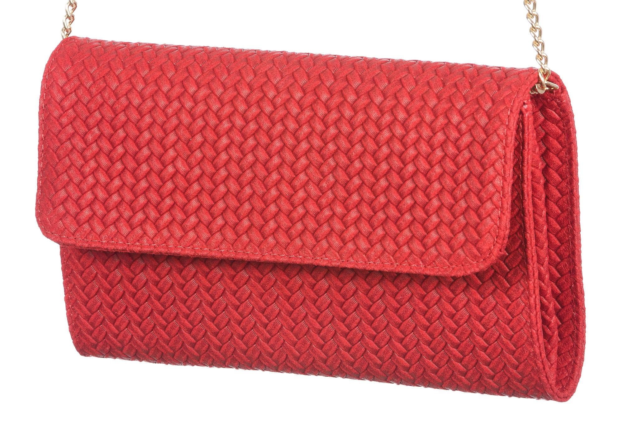Borsa donna in vera pelle CHIAROSCURO mod. EMILIA colore ROSSO Made in Italy - P000304