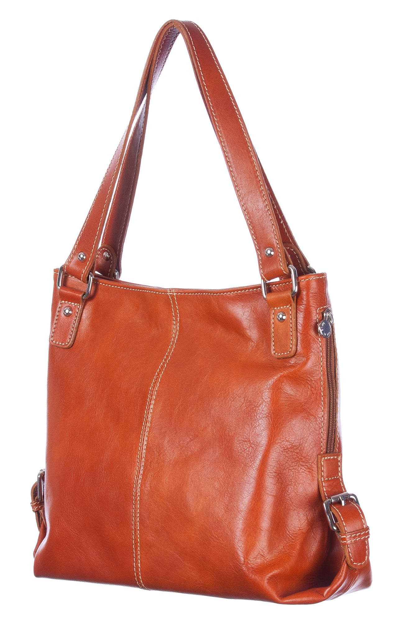 Borsa donna in vera pelle CHIAROSCURO mod. ANTONELLA colore MIELE Made in Italy