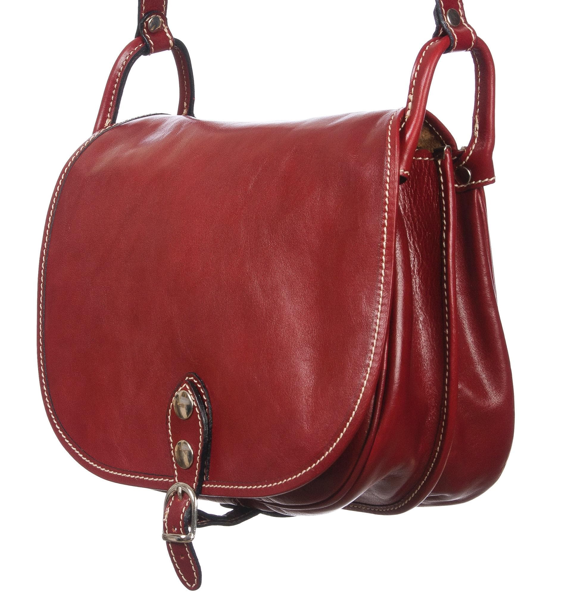 Borsa donna in vera pelle CHIAROSCURO mod. TERESA colore ROSSO Made in Italy