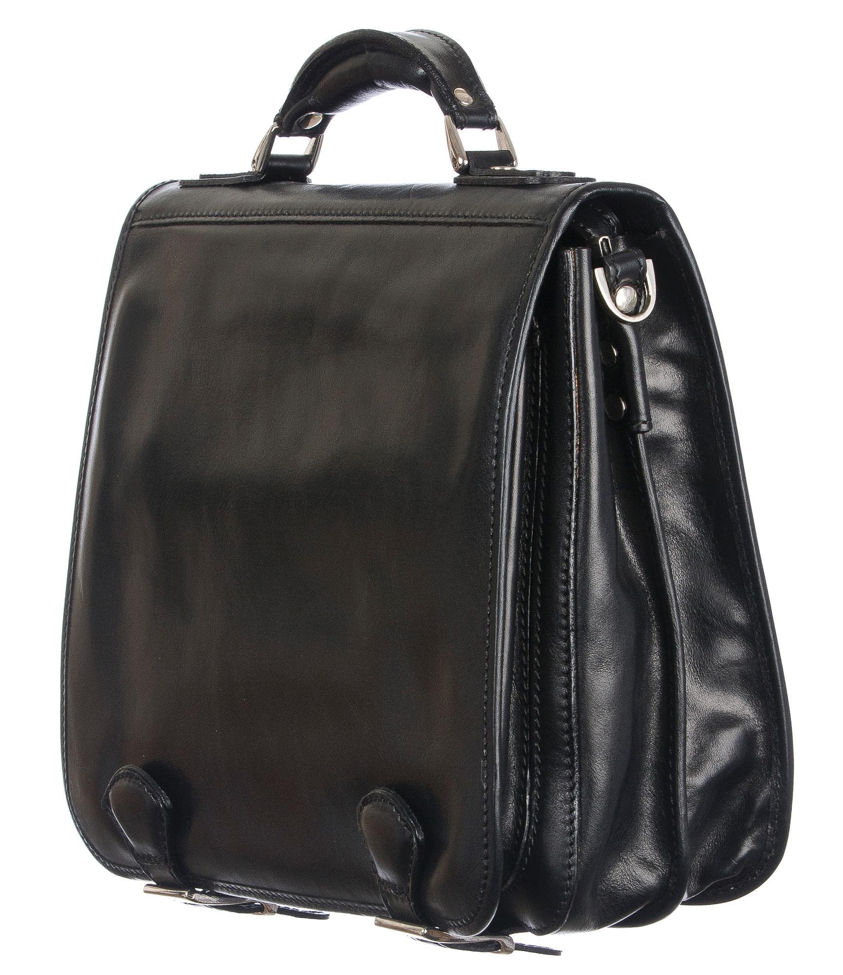 Borsa uomo in vera pelle CHIAROSCURO mod. GREGORY MAXI colore NERO Made in Italy.
