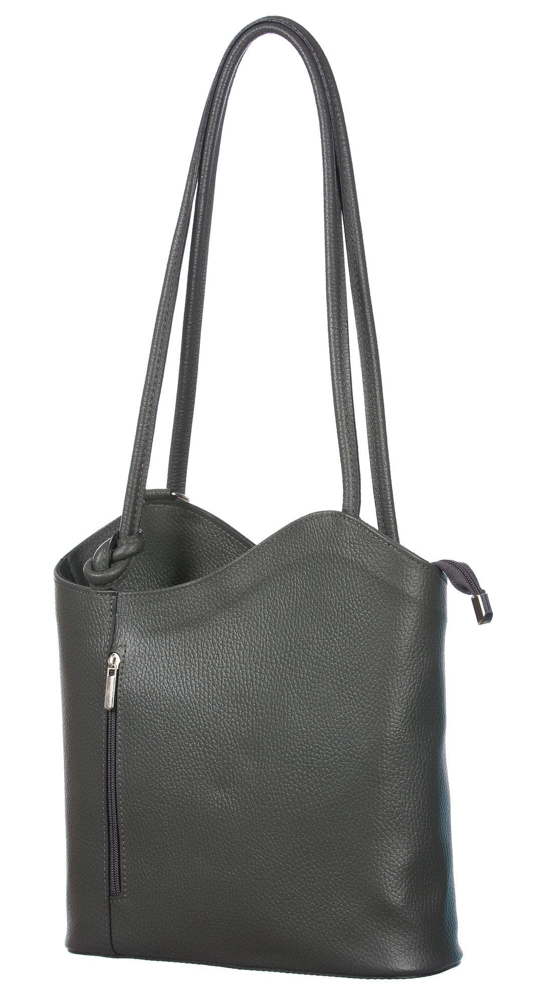 Borsa zaino in pelle.