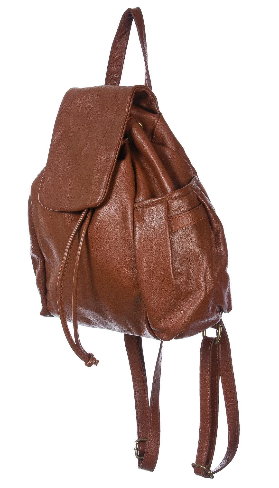 Borsa zaino in pelle.