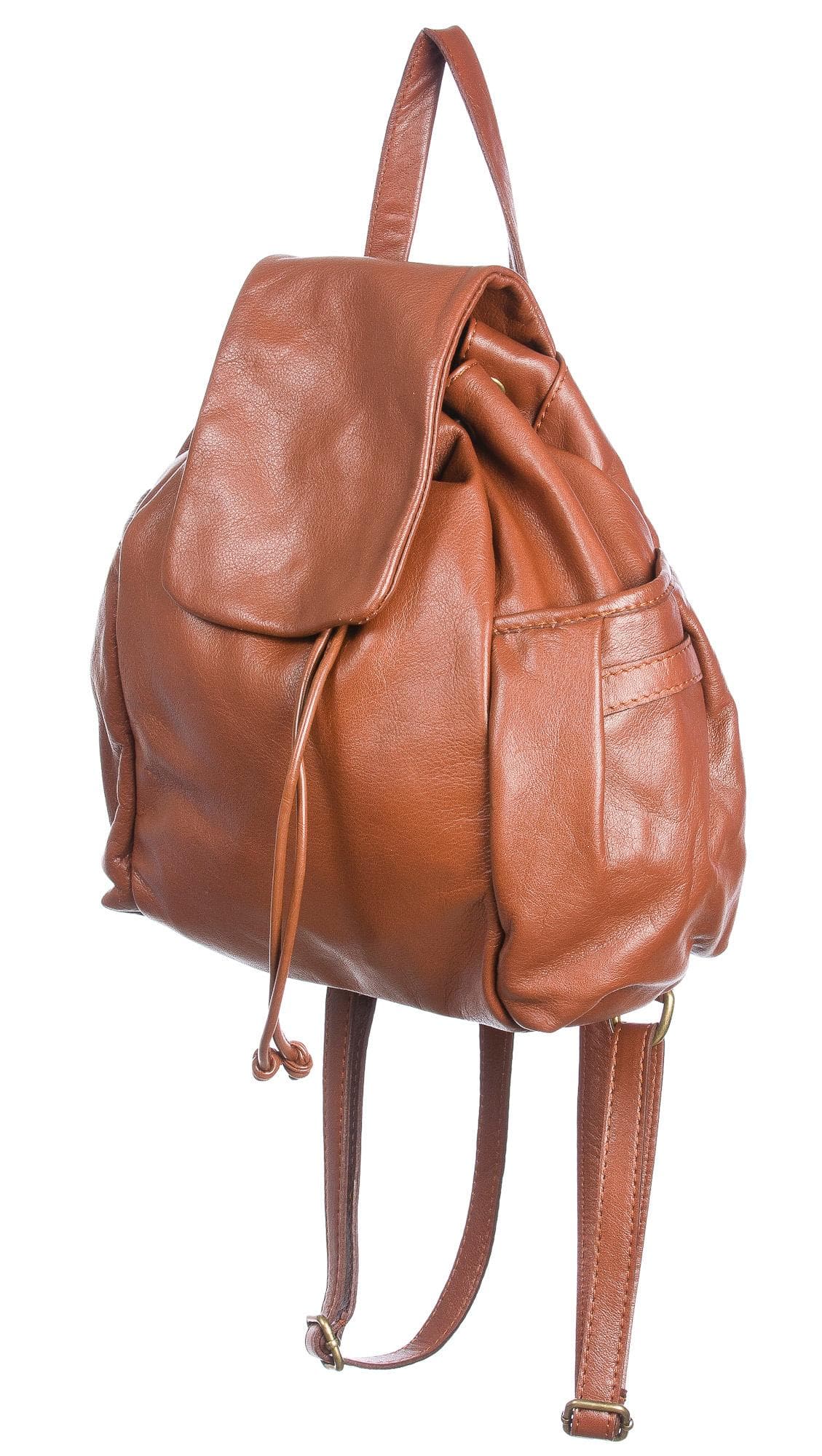 Borsa zaino in pelle.