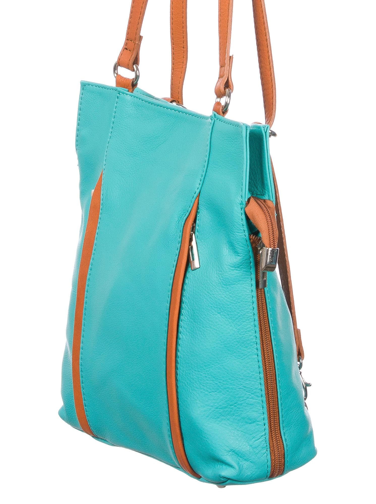 Borsa zaino in vera pelle.