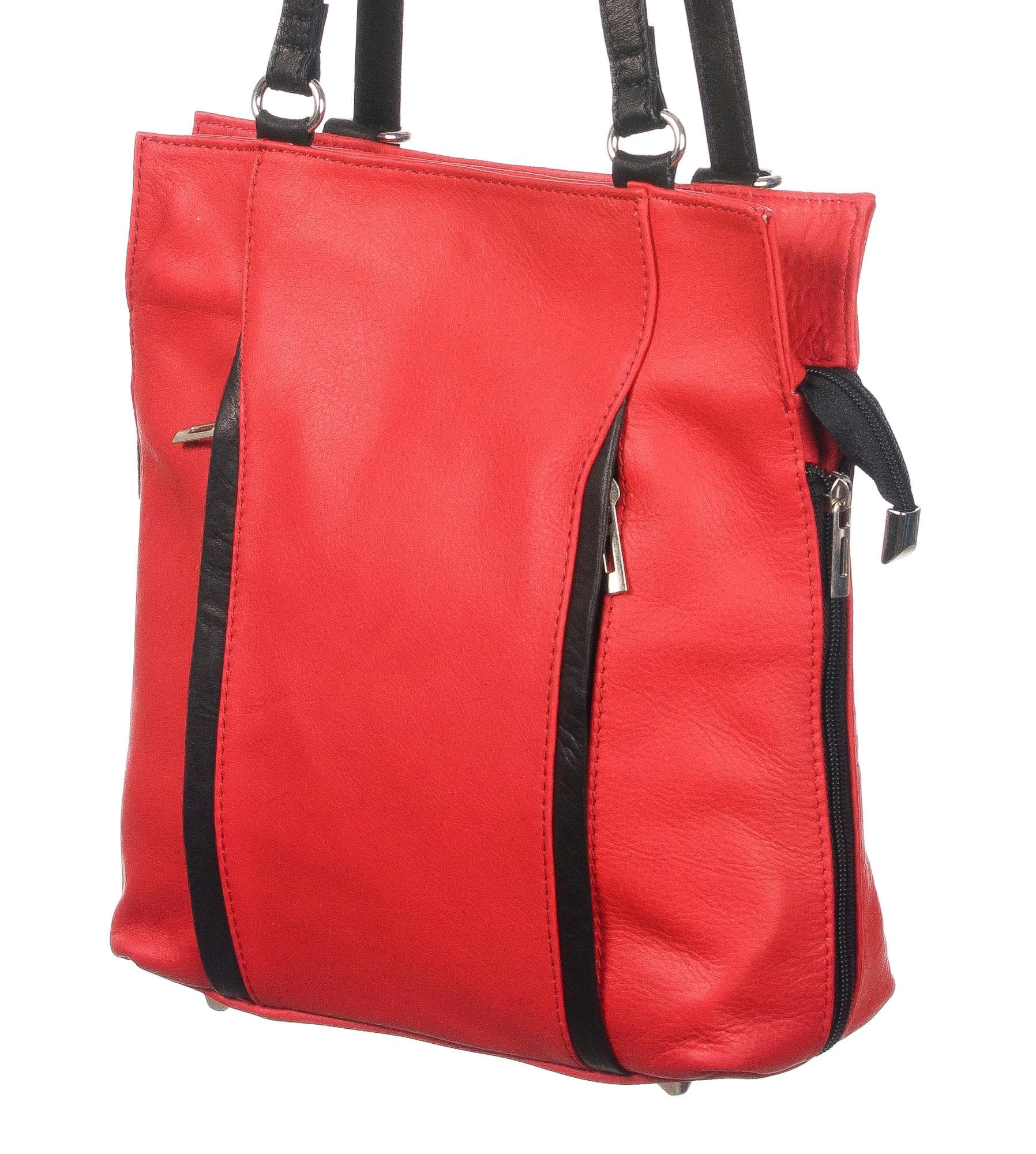 Borsa zaino in vera pelle.