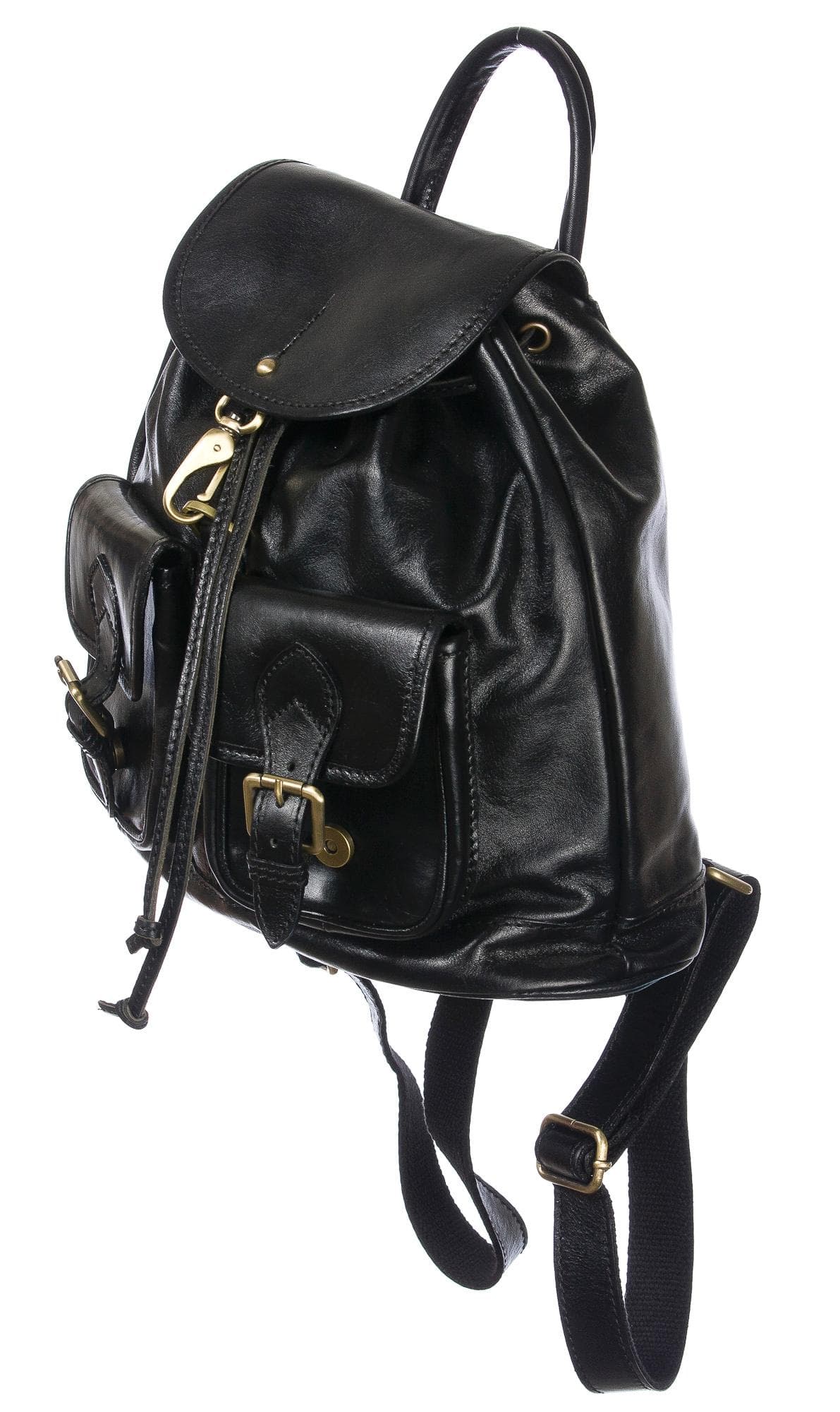 Borsa zaino in vera pelle.