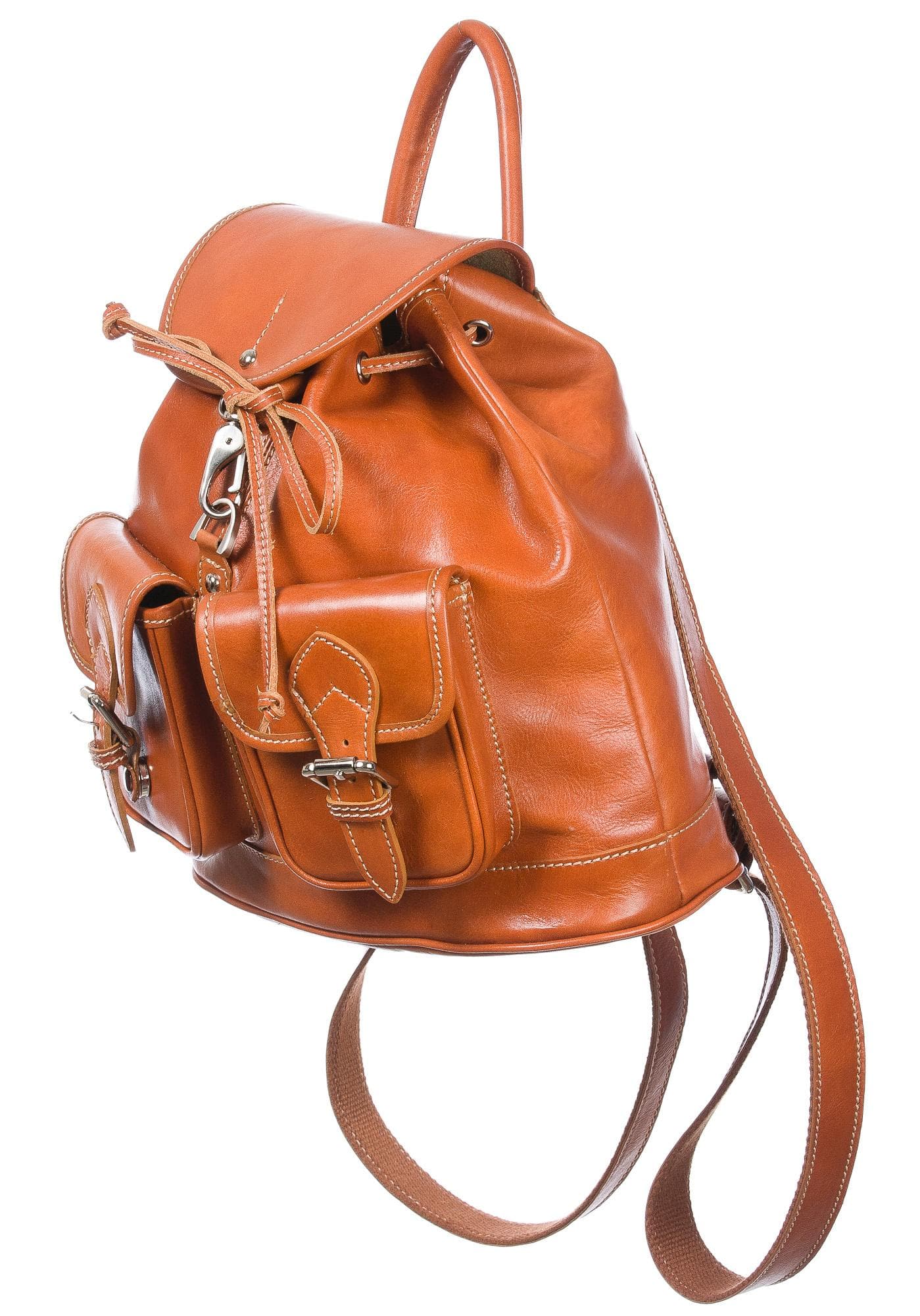 Borsa zaino in vera pelle.