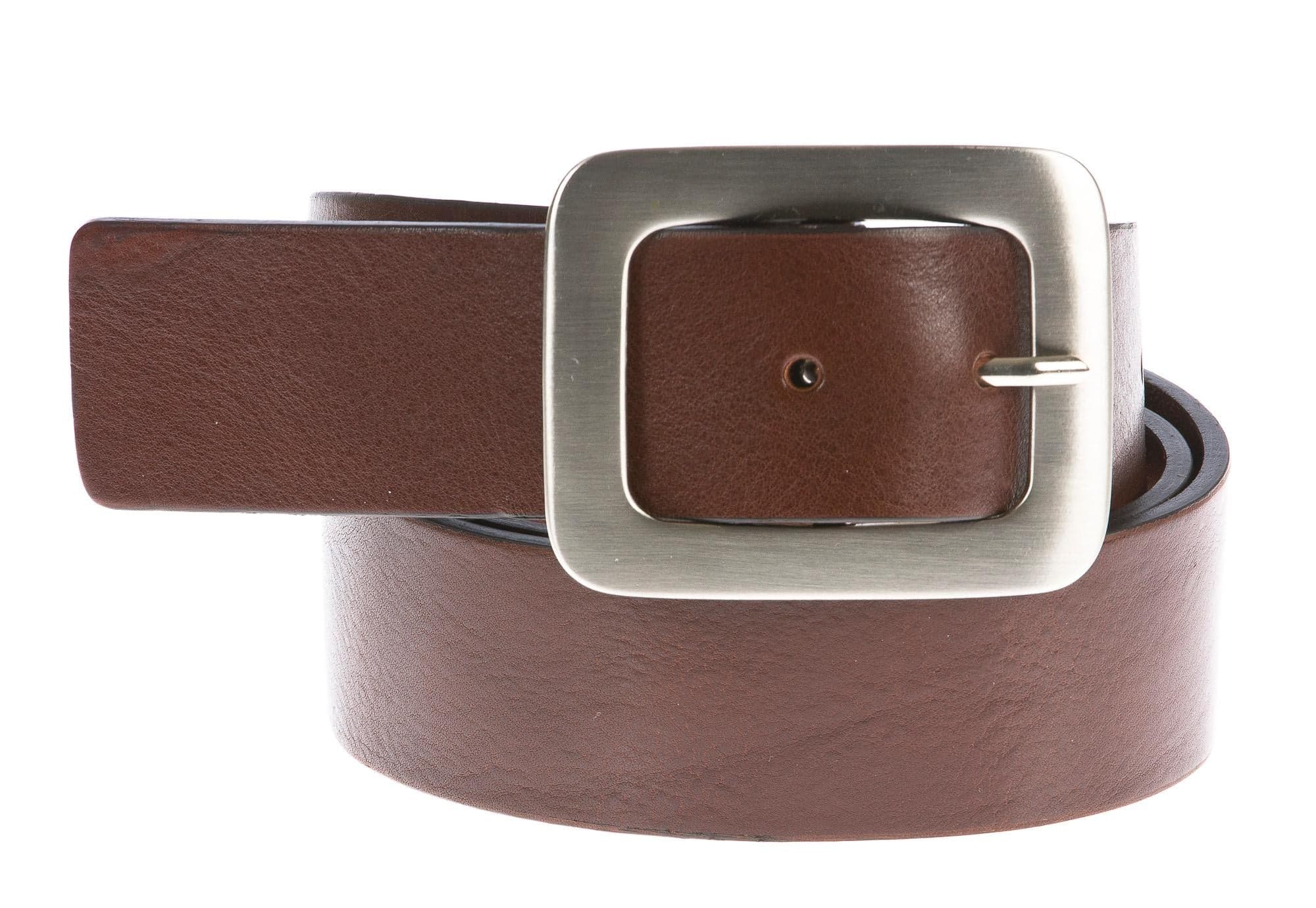 Cintura donna in vera pelle CHIAROSCURO mod. BRESLAVIA colore MARRONE Made in Italy (Cintura