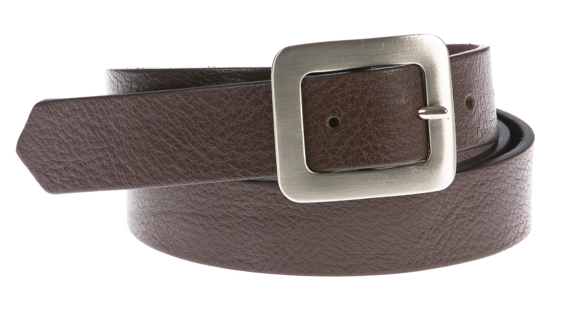 Cintura donna in vera pelle CHIAROSCURO mod. BRESLAVIA colore TESTA DI MORO Made in Italy (Cintura
