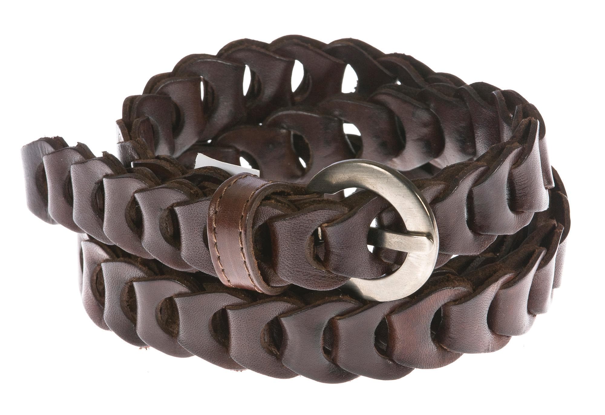 Cintura donna in vera pelle CHIAROSCURO mod. VERONA colore TESTA DI MORO Made in Italy