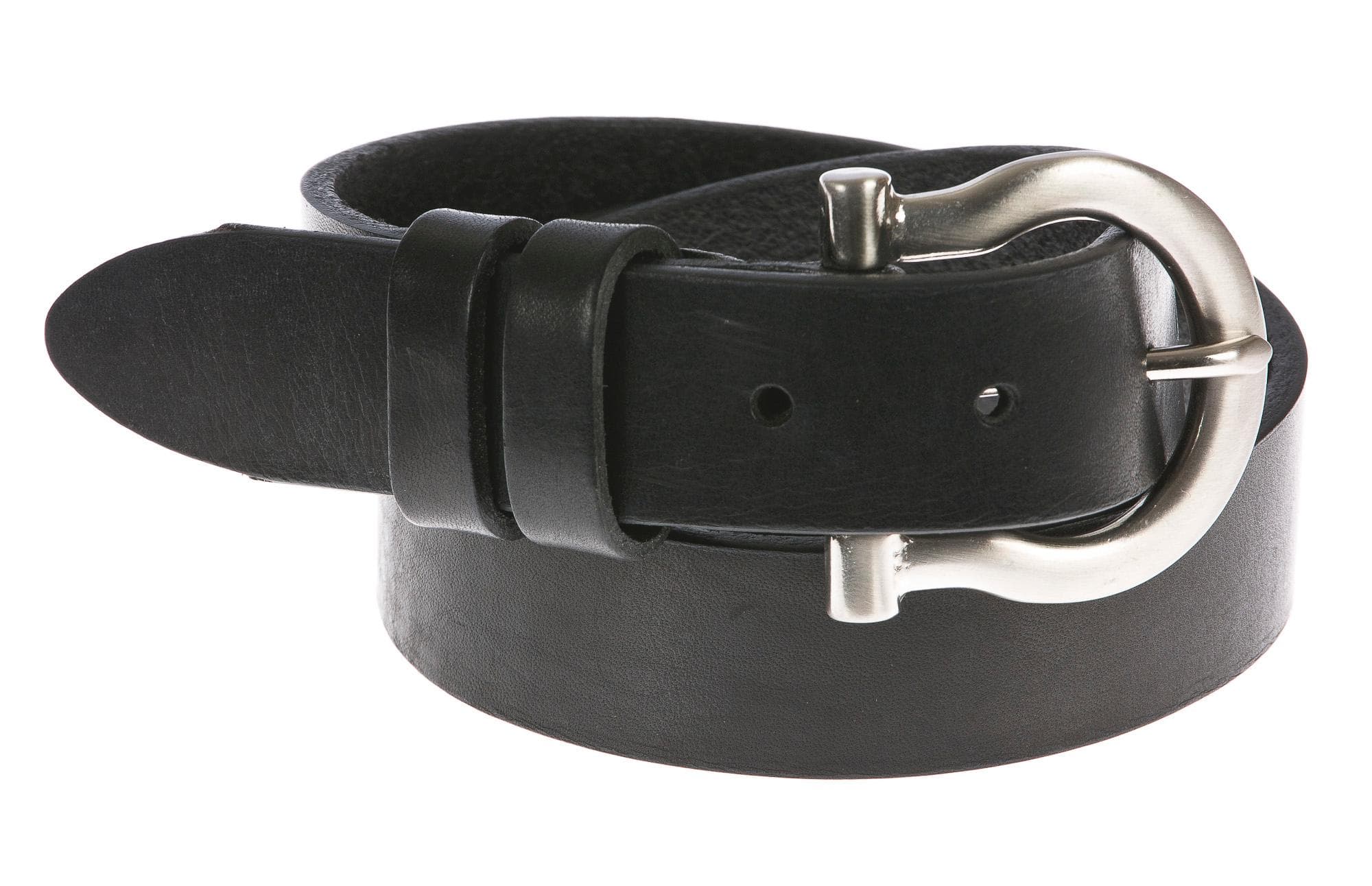 Cintura donna in vera pelle CHIAROSCURO mod. ZAGABRIA colore NERO Made in Italy (Cintura