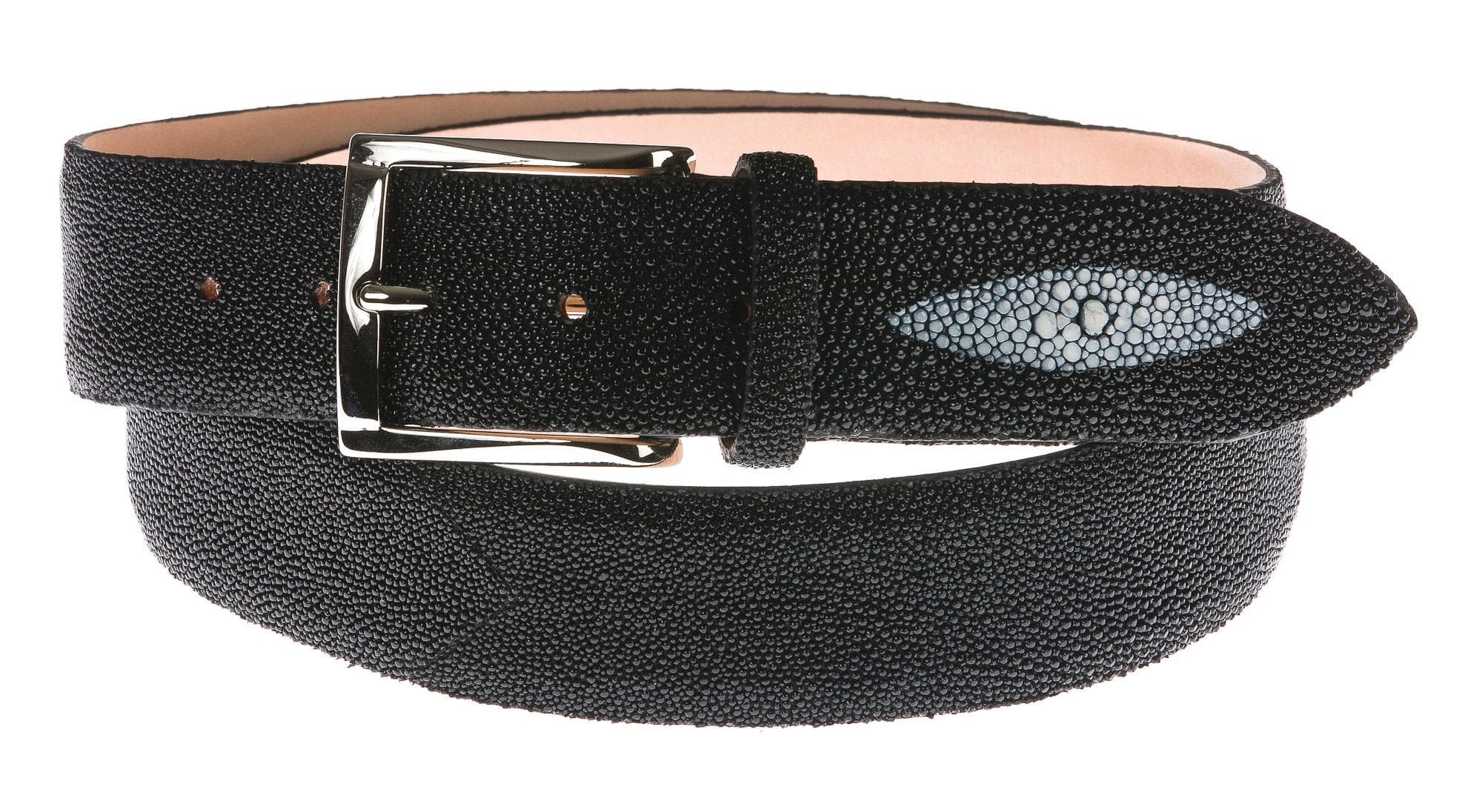 Cintura uomo in vera pelle razza ELIO ZAGATO mod. AGRIGENTO colore NERO Made in Italy